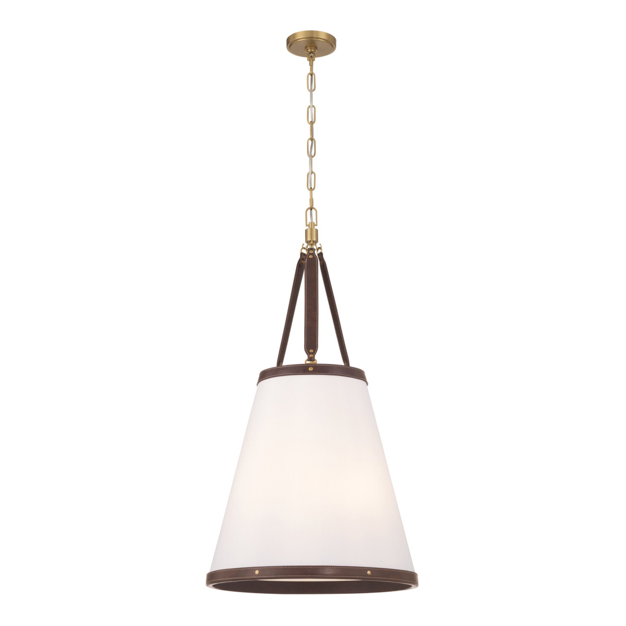 Libby Langdon Callahan 18'' Luxe Gold Pendant Brown 18"W x 34.25"H x 18"D