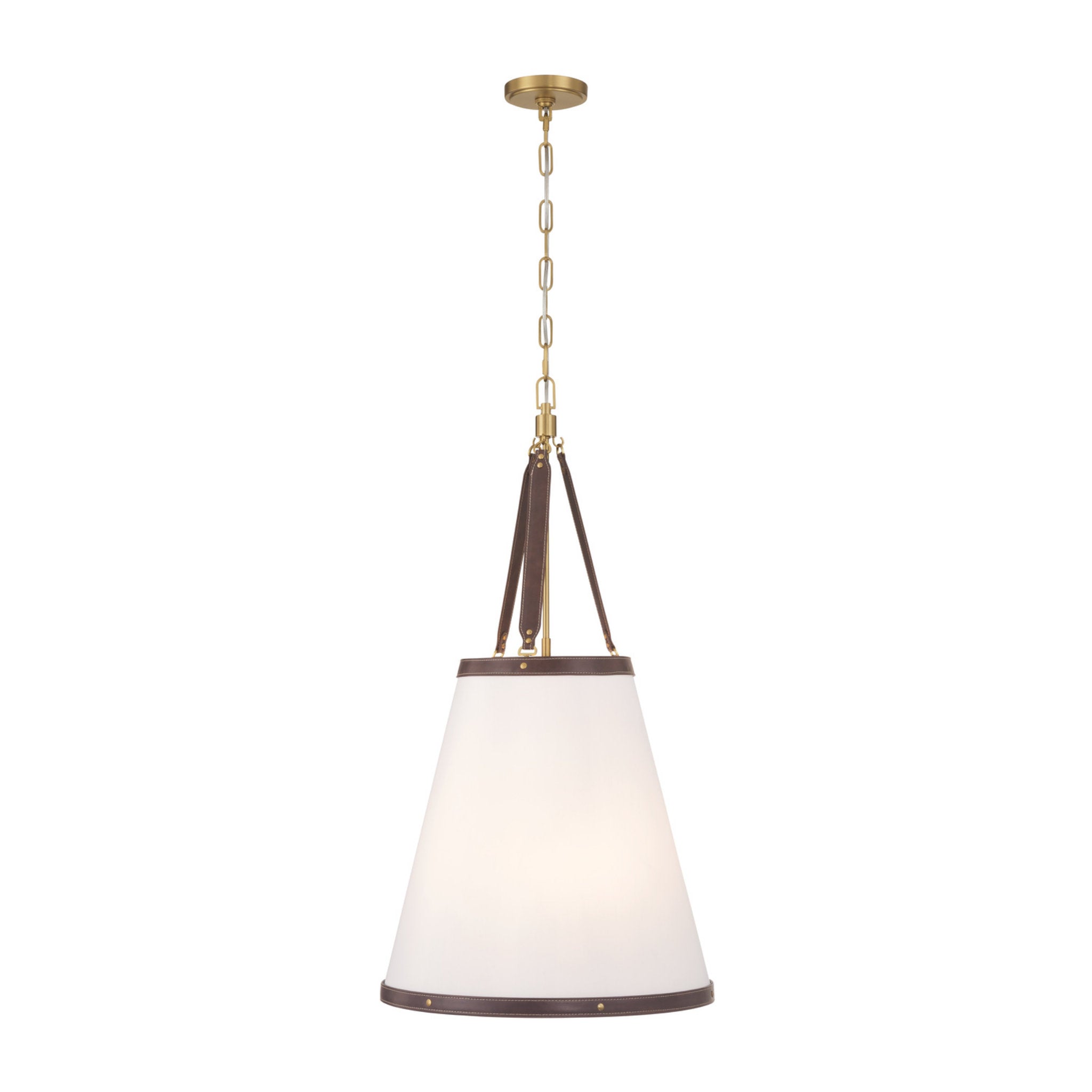 Libby Langdon Callahan 18'' Luxe Gold Pendant Brown 18"W x 34.25"H x 18"D