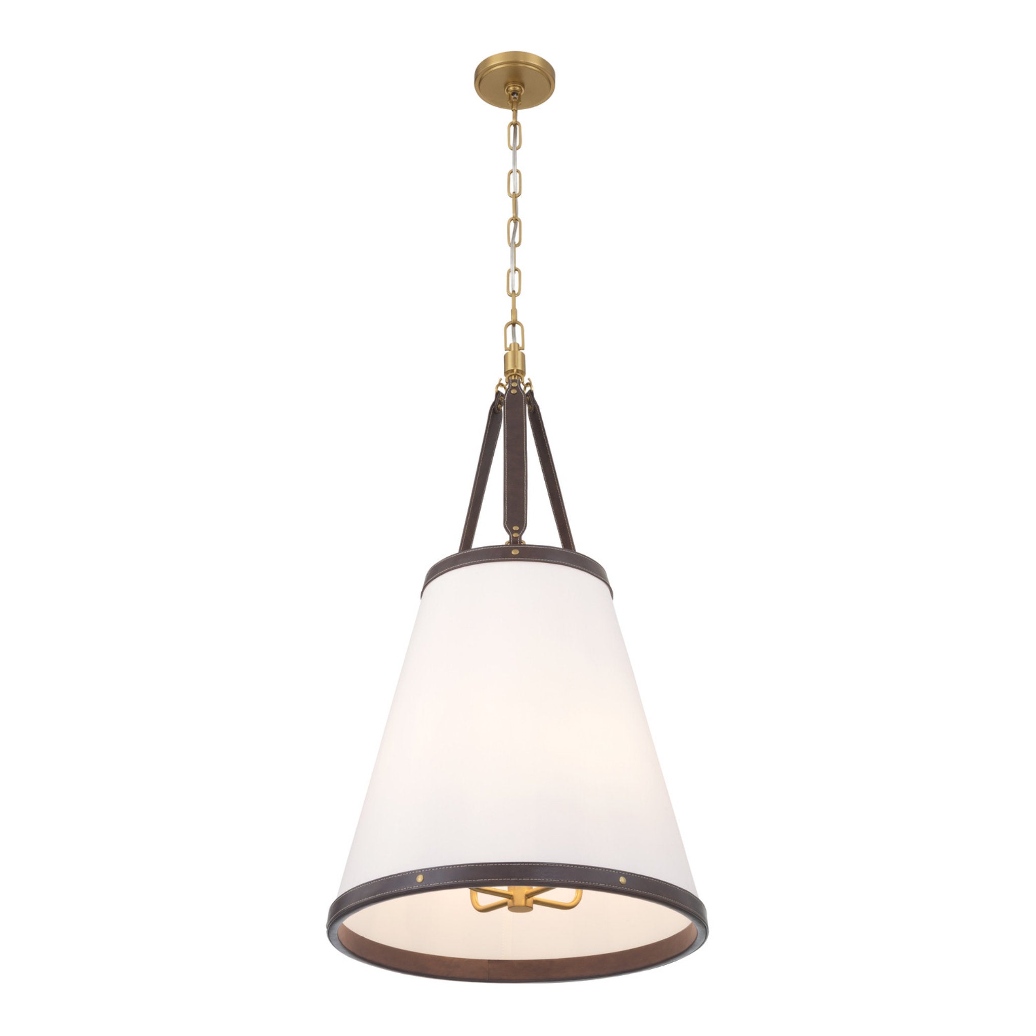 Libby Langdon Callahan 18'' Luxe Gold Pendant Brown 18"W x 34.25"H x 18"D