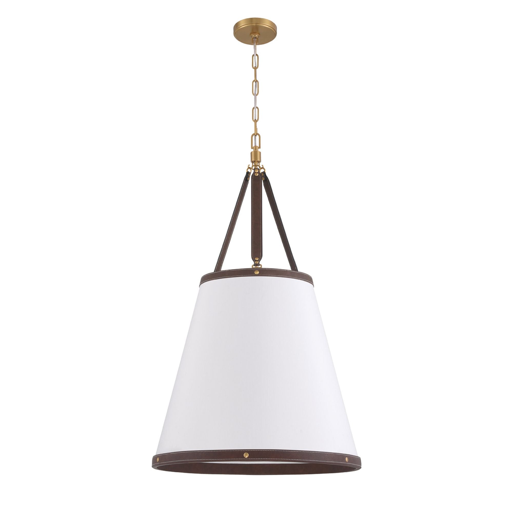 Libby Langdon Callahan 21'' Luxe Gold Pendant Brown 21"W x 37.5"H x 21"D