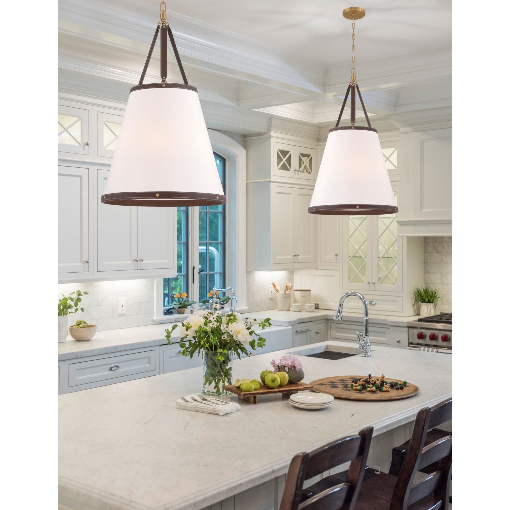 Libby Langdon Callahan 21'' Luxe Gold Pendant Brown 21"W x 37.5"H x 21"D