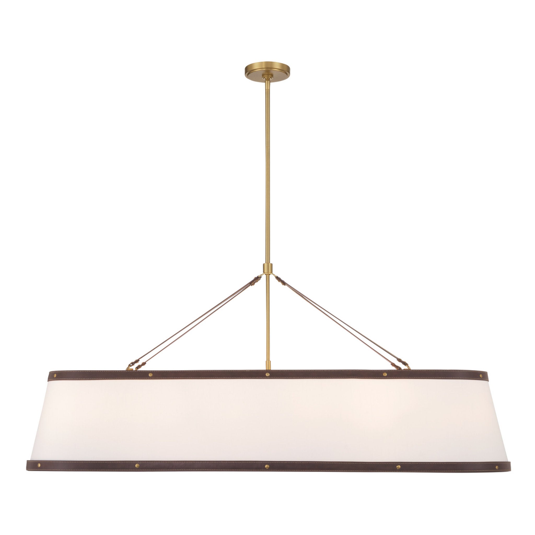 Libby Langdon Callahan 47.5'' Luxe Gold Linear Oval Chandelier Brown 47.5"W x 21.75"H x 11.75"D