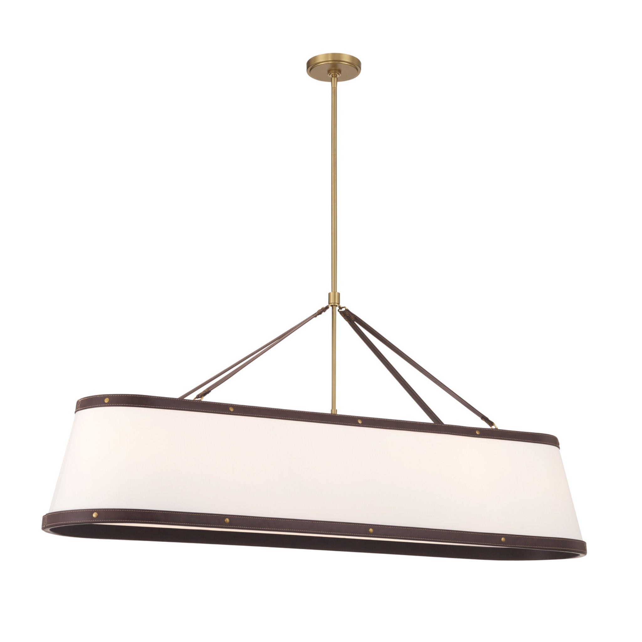 Libby Langdon Callahan 47.5'' Luxe Gold Linear Oval Chandelier Brown 47.5"W x 21.75"H x 11.75"D
