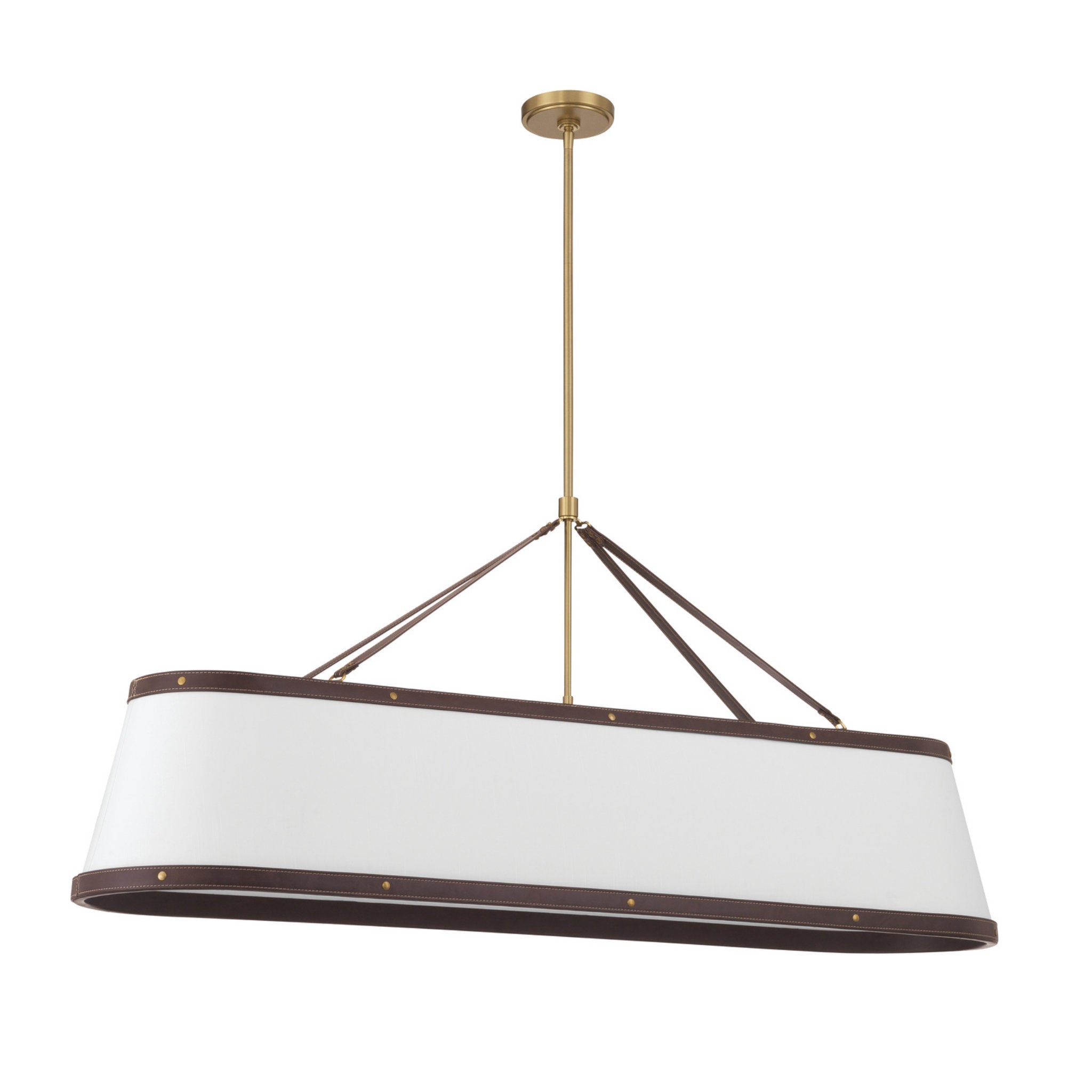 Libby Langdon Callahan 47.5'' Luxe Gold Linear Oval Chandelier Brown 47.5"W x 21.75"H x 11.75"D