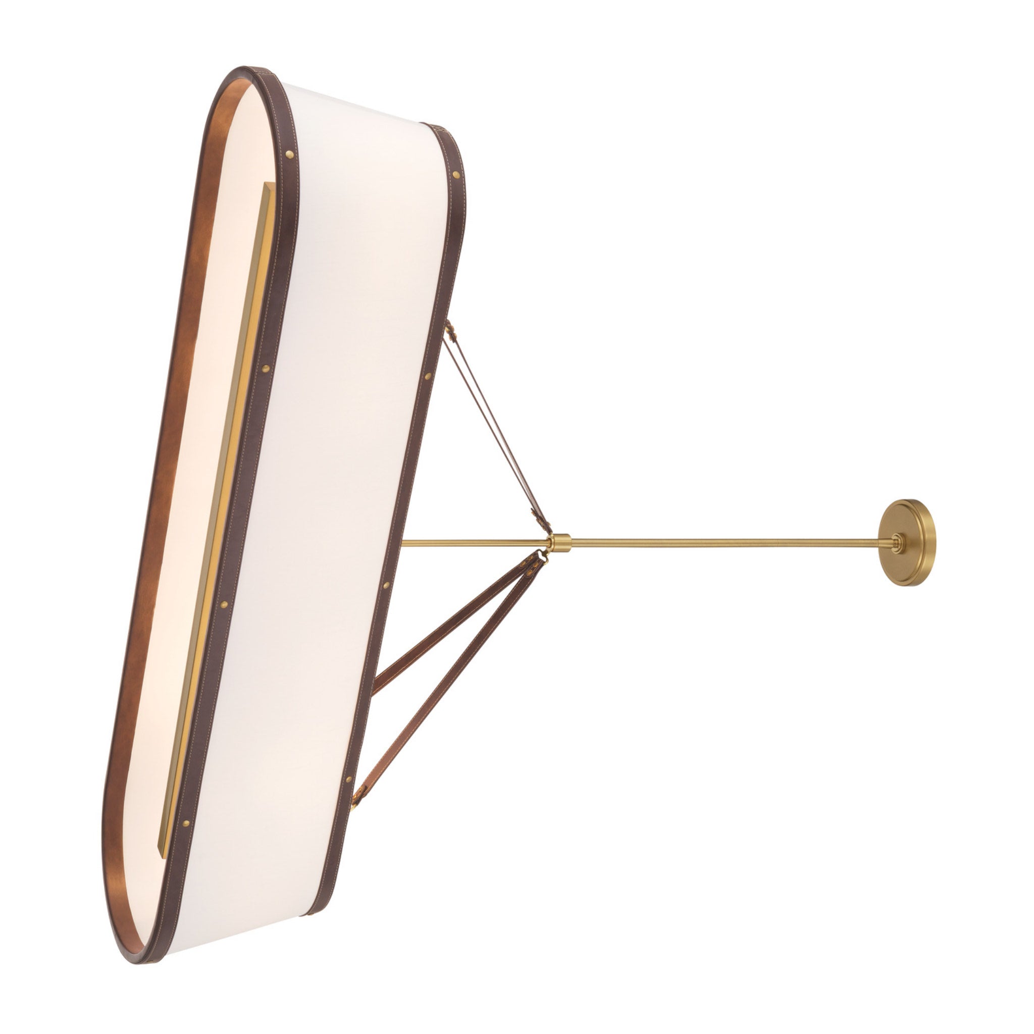 Libby Langdon Callahan 47.5'' Luxe Gold Linear Oval Chandelier Brown 47.5"W x 21.75"H x 11.75"D