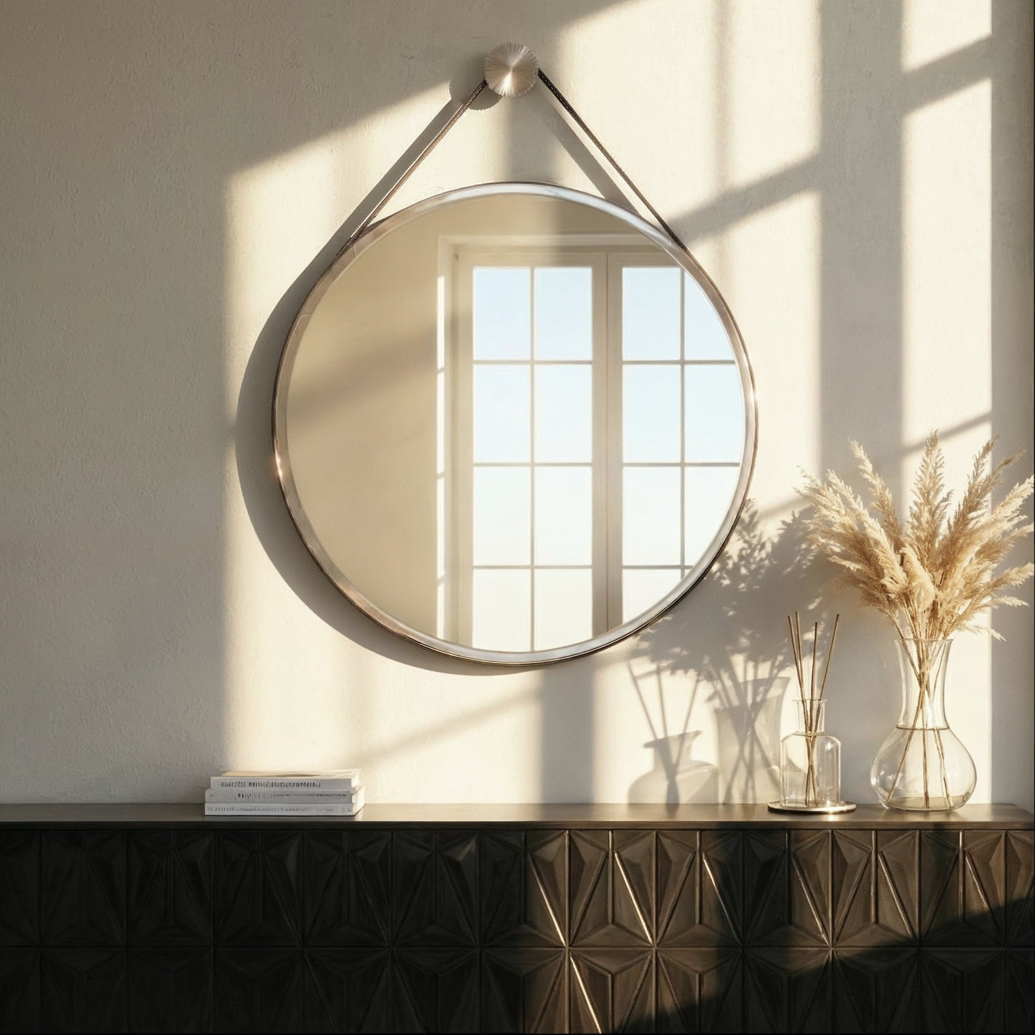 Libby Langdon Callahan 17.75'' Polished Nickel Mirror Black 17.75"W x 23"H x 1.5"D