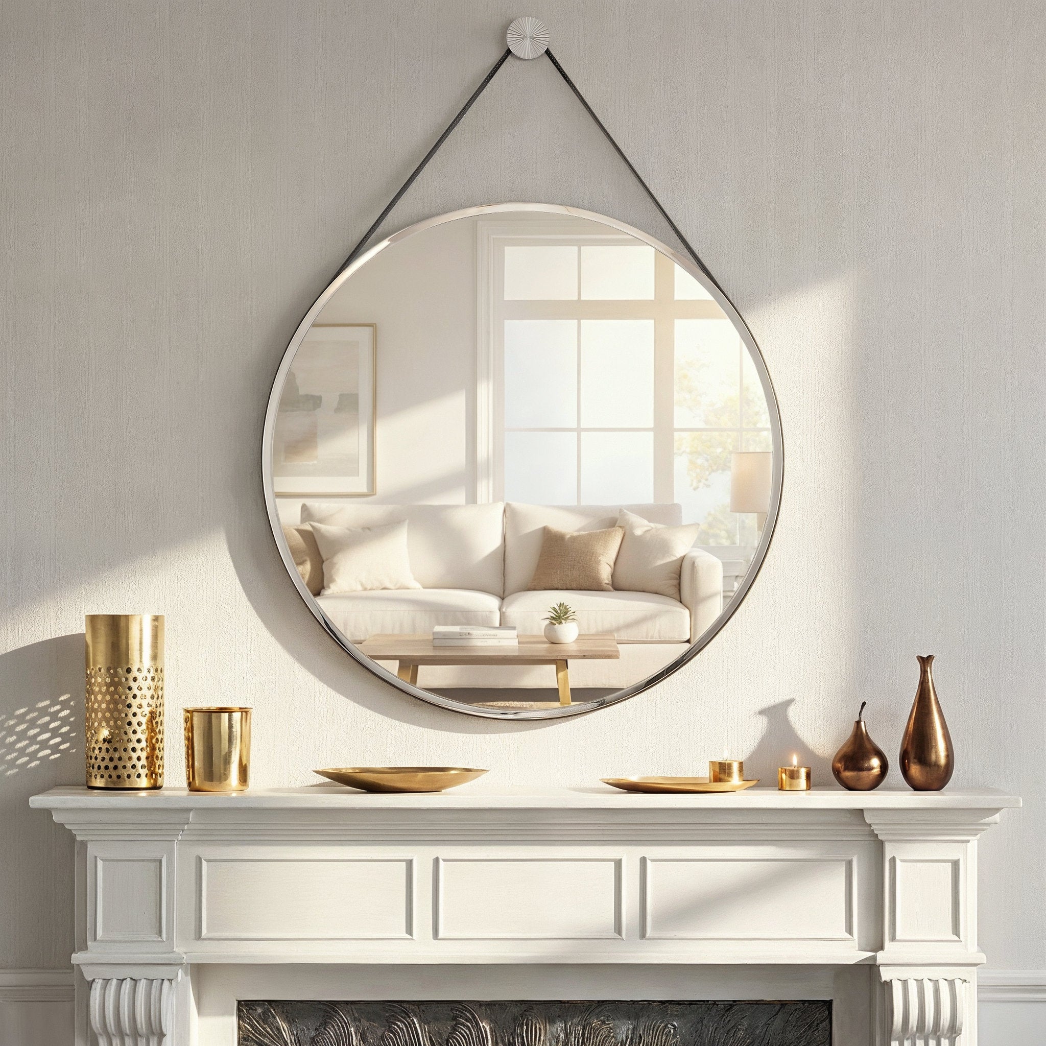 Libby Langdon Callahan 23.5'' Polished Nickel Mirror Black 23.5"W x 31.5"H x 1.5"D