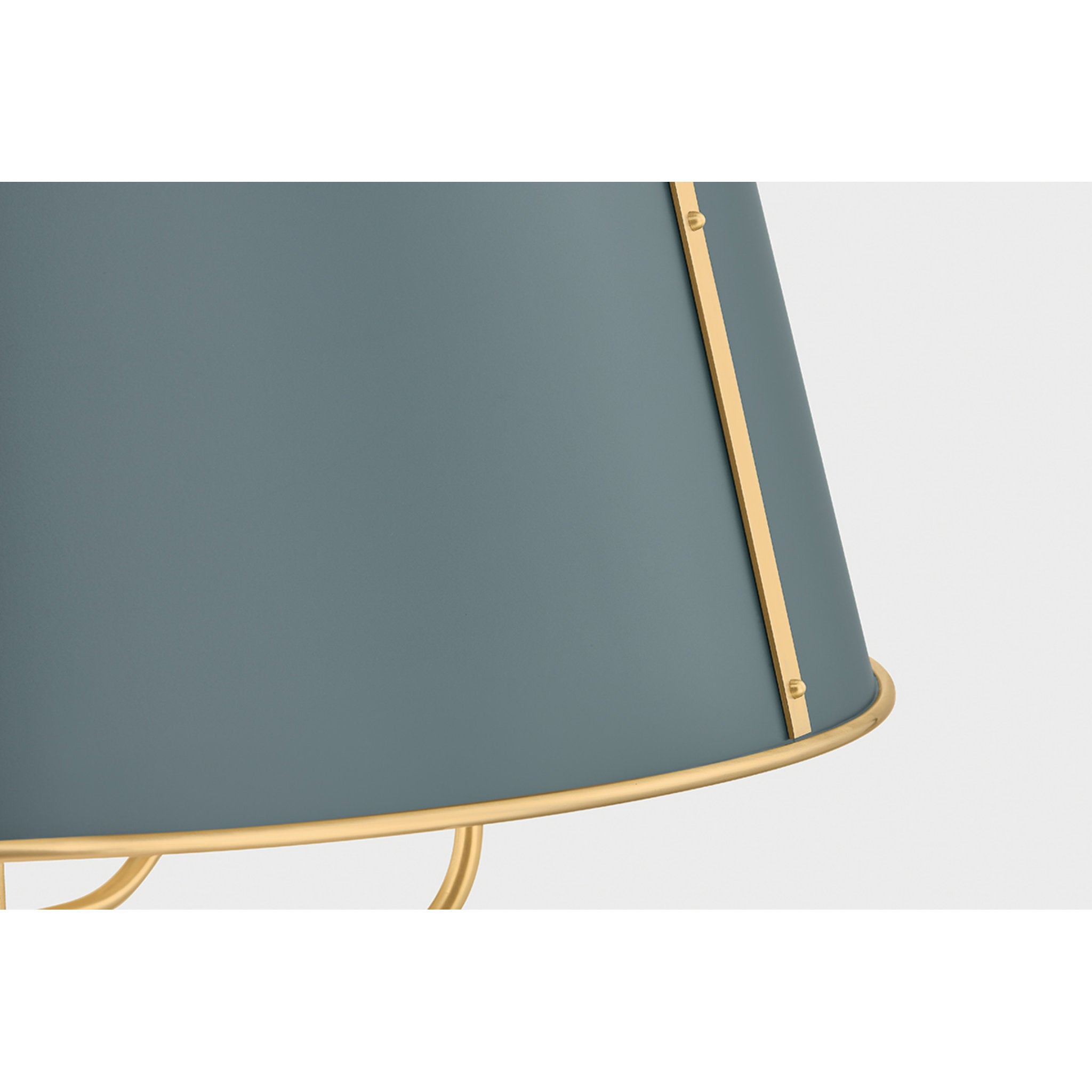 Cambridge 6-Light Chandelier in Aged Brass by Mark D. Sikes 28.5W x 23H (Soft Studio Green)