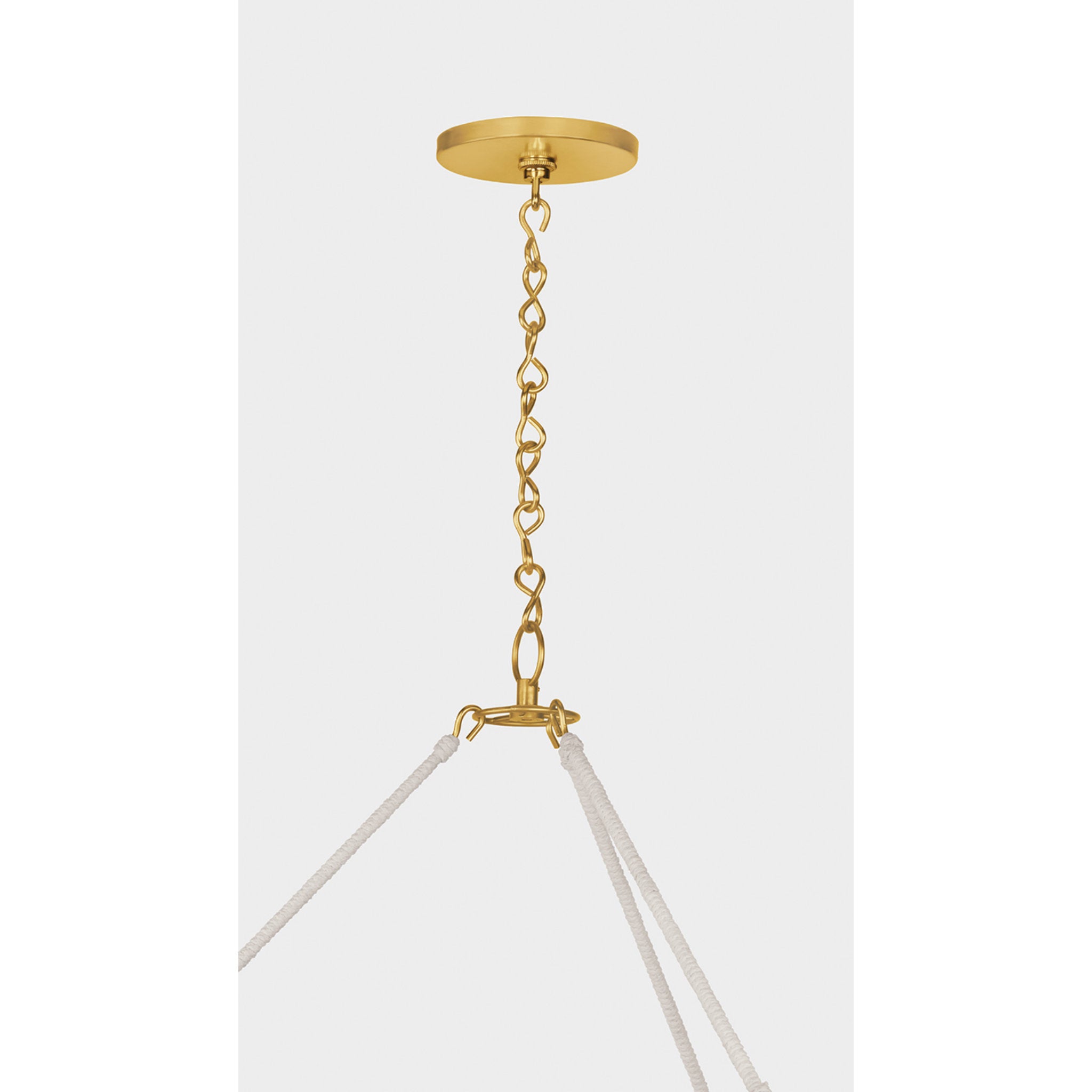 Carolina 3-Light Pendant in Aged Brass by Cortney Bishop 30W x 35.75H