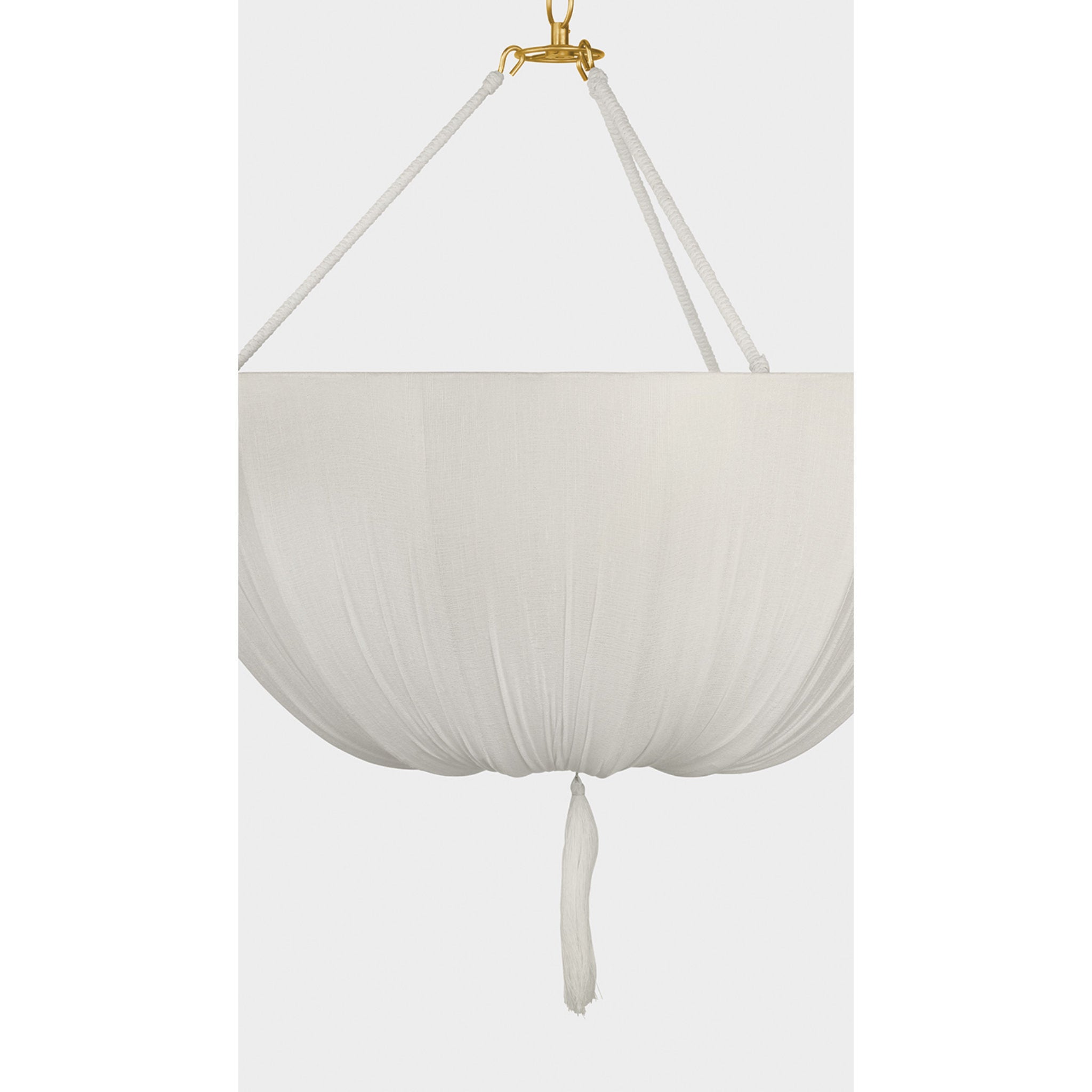 Carolina 3-Light Pendant in Aged Brass by Cortney Bishop 30W x 35.75H
