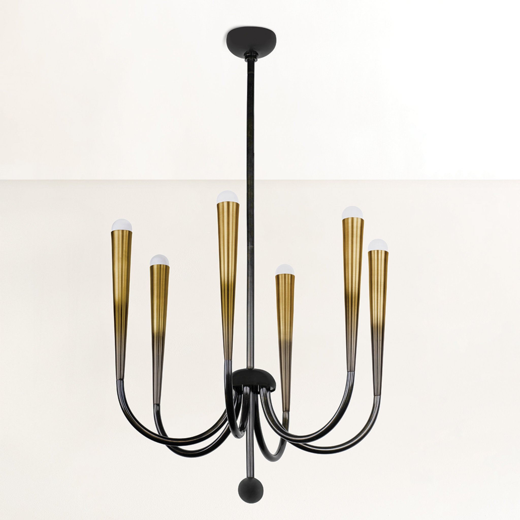 Adley 6-Light Chandelier in Gradient Brass by Cortney Bishop 26.5W x 26.5H