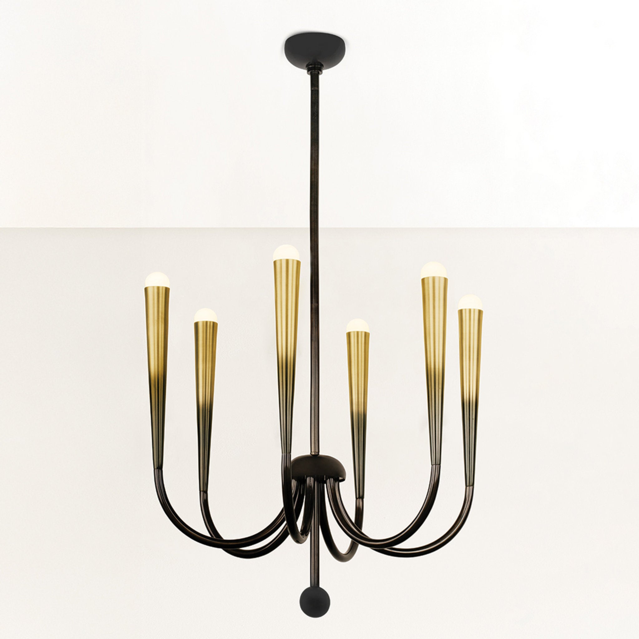 Adley 6-Light Chandelier in Gradient Brass by Cortney Bishop 26.5W x 26.5H