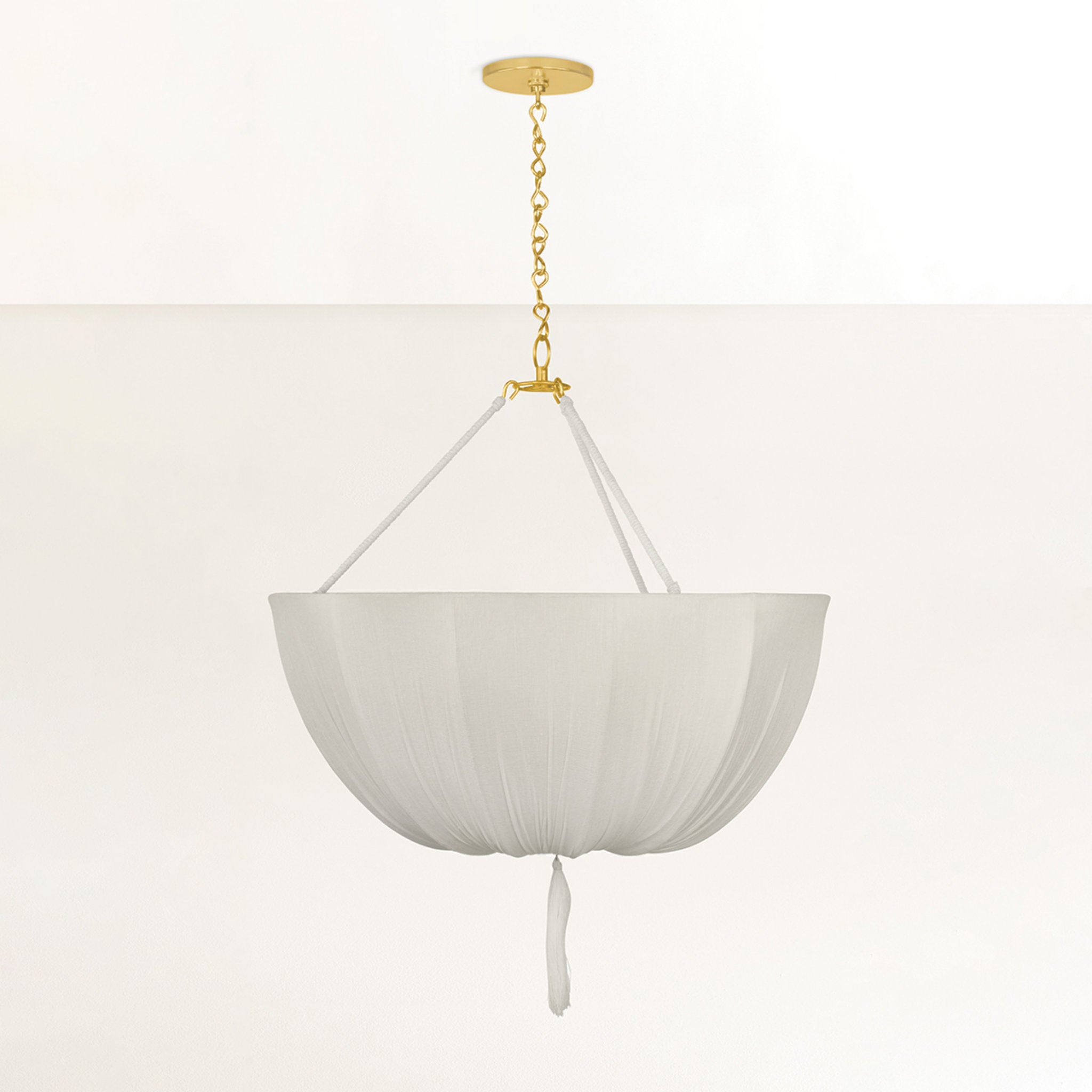 Carolina 3-Light Pendant in Aged Brass by Cortney Bishop 30W x 35.75H