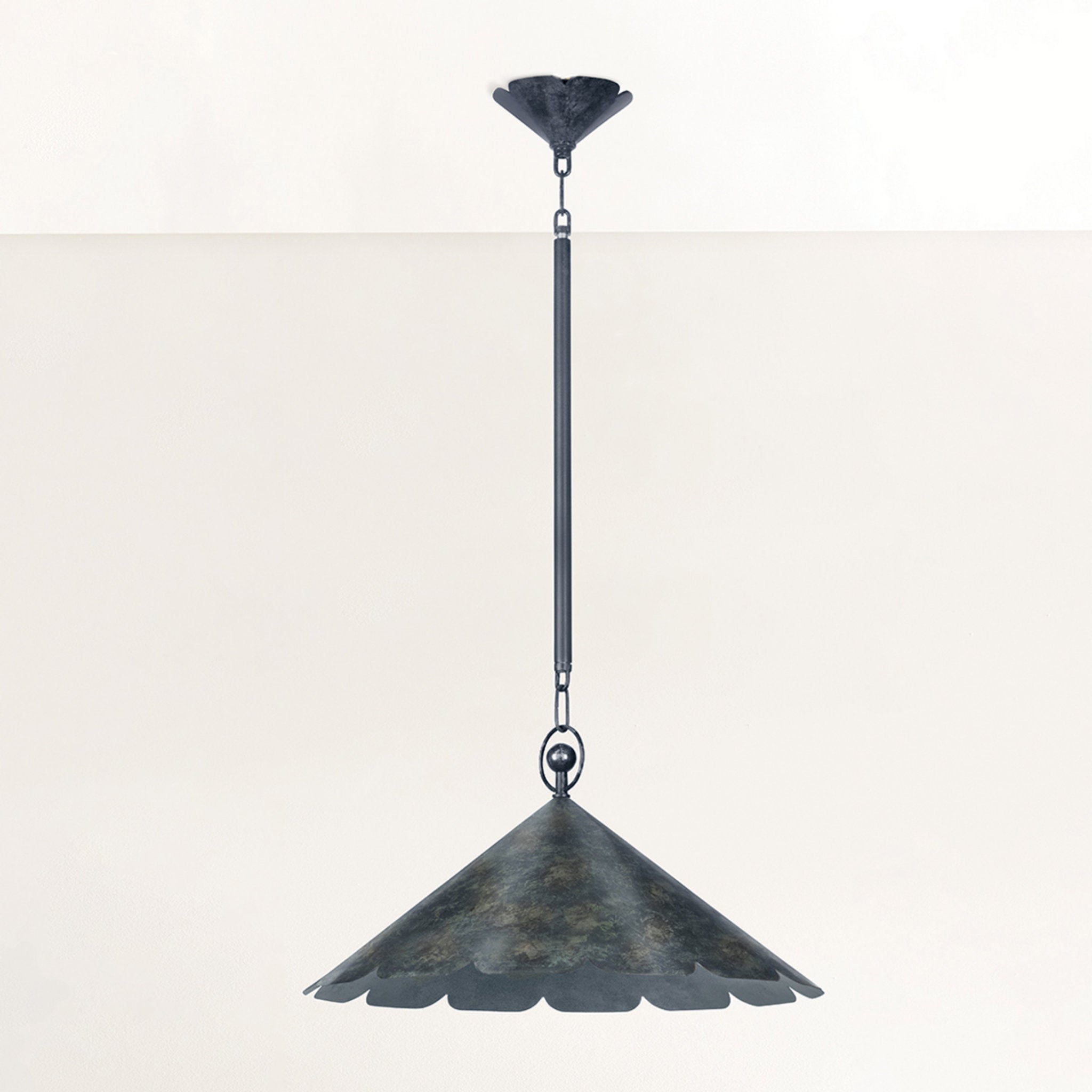 Folly Beach 1-Light Pendant in Verdigris by Cortney Bishop 20.75W x 10.75H