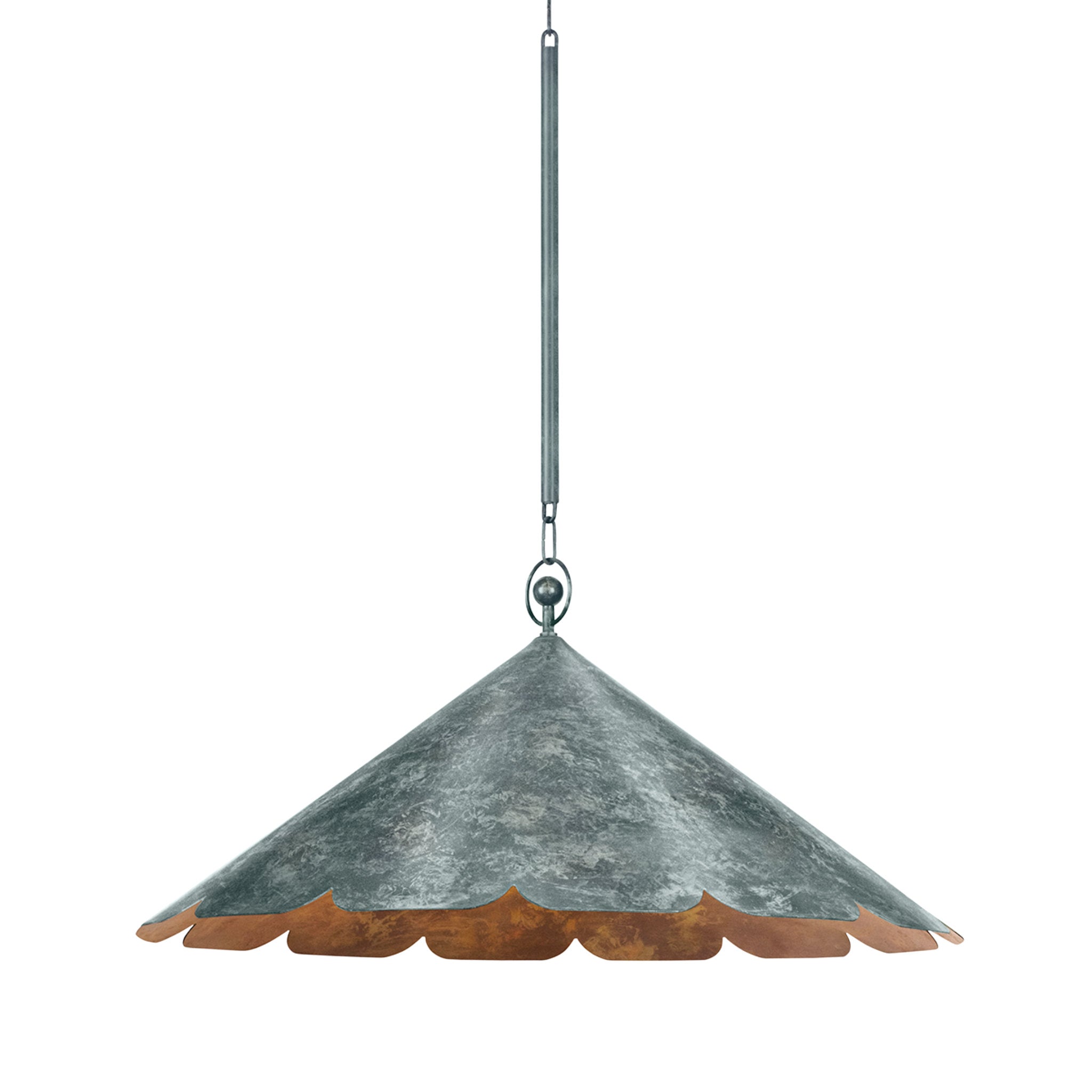 Folly Beach 1-Light Pendant in Verdigris by Cortney Bishop 32W x 15H