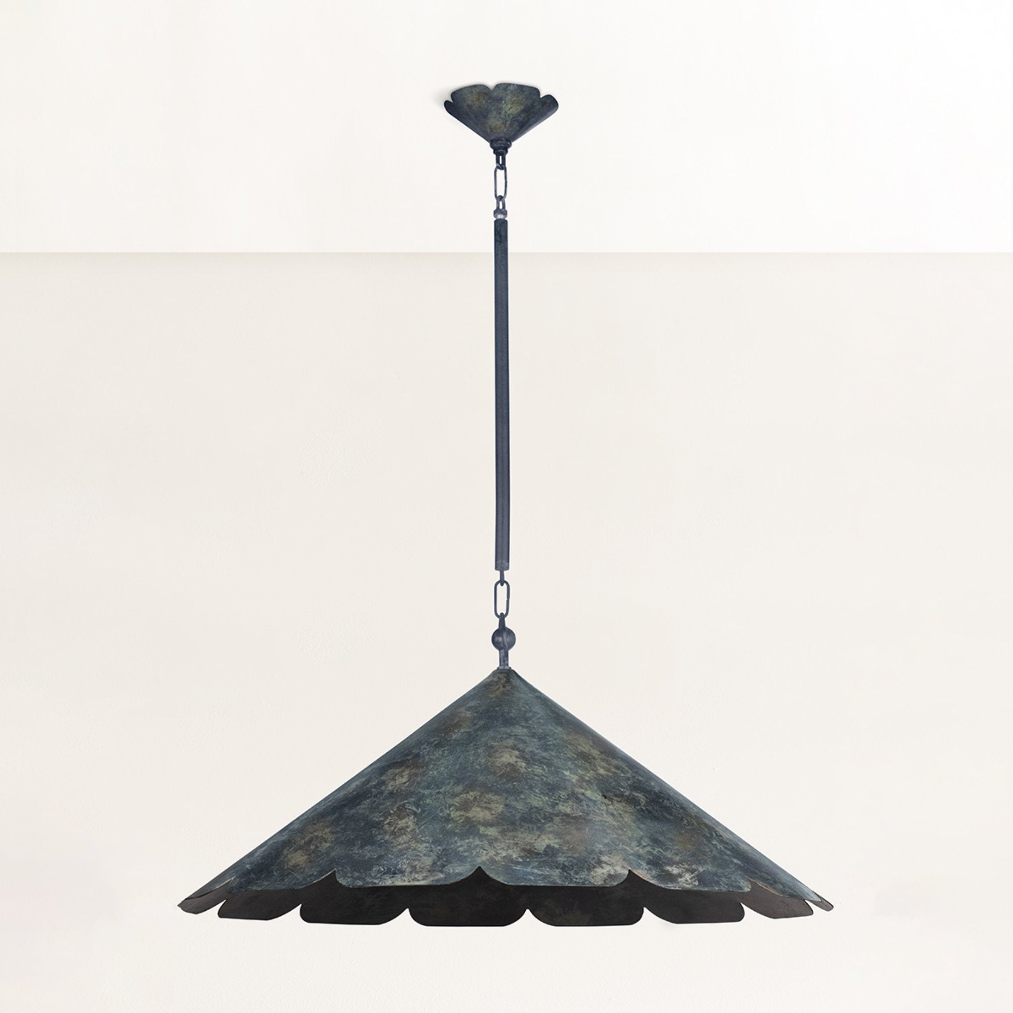 Folly Beach 1-Light Pendant in Verdigris by Cortney Bishop 32W x 15H