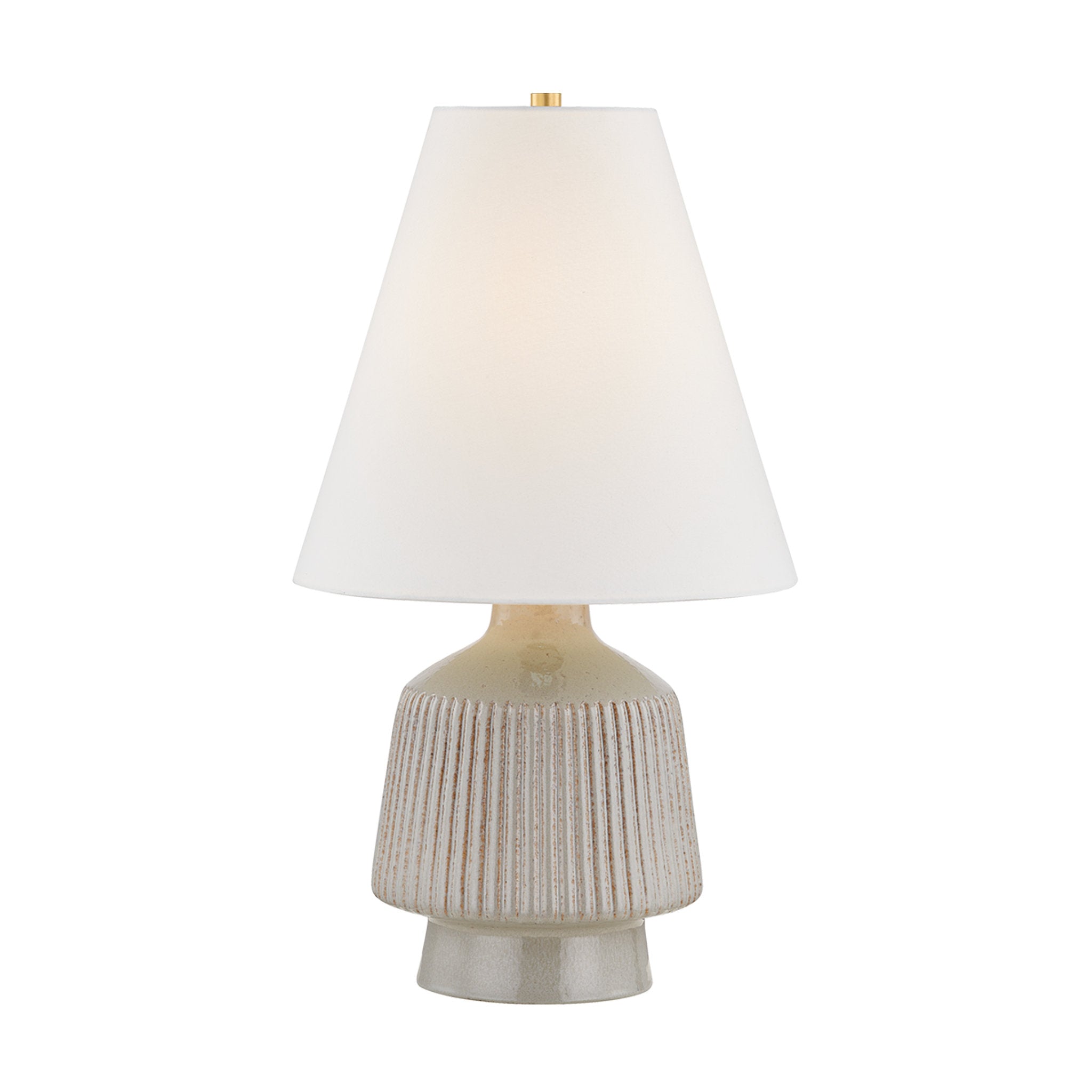 King 1-Light Table Lamp in Aged Brass by Cortney Bishop 15.75W x 28.25H