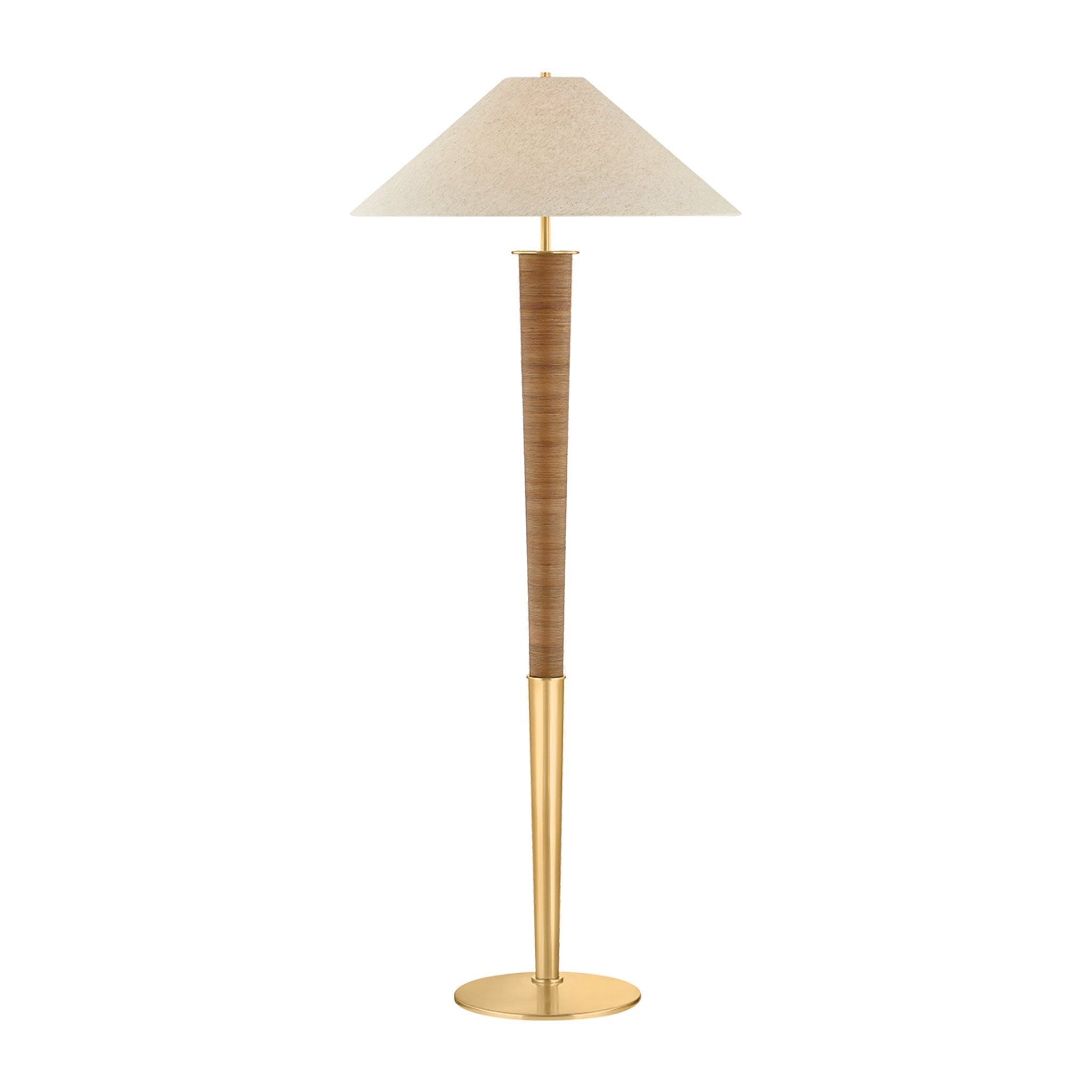 Bohicket 1-Light Floor Lamp in Aged Brass by Cortney Bishop 28W x 67.5H