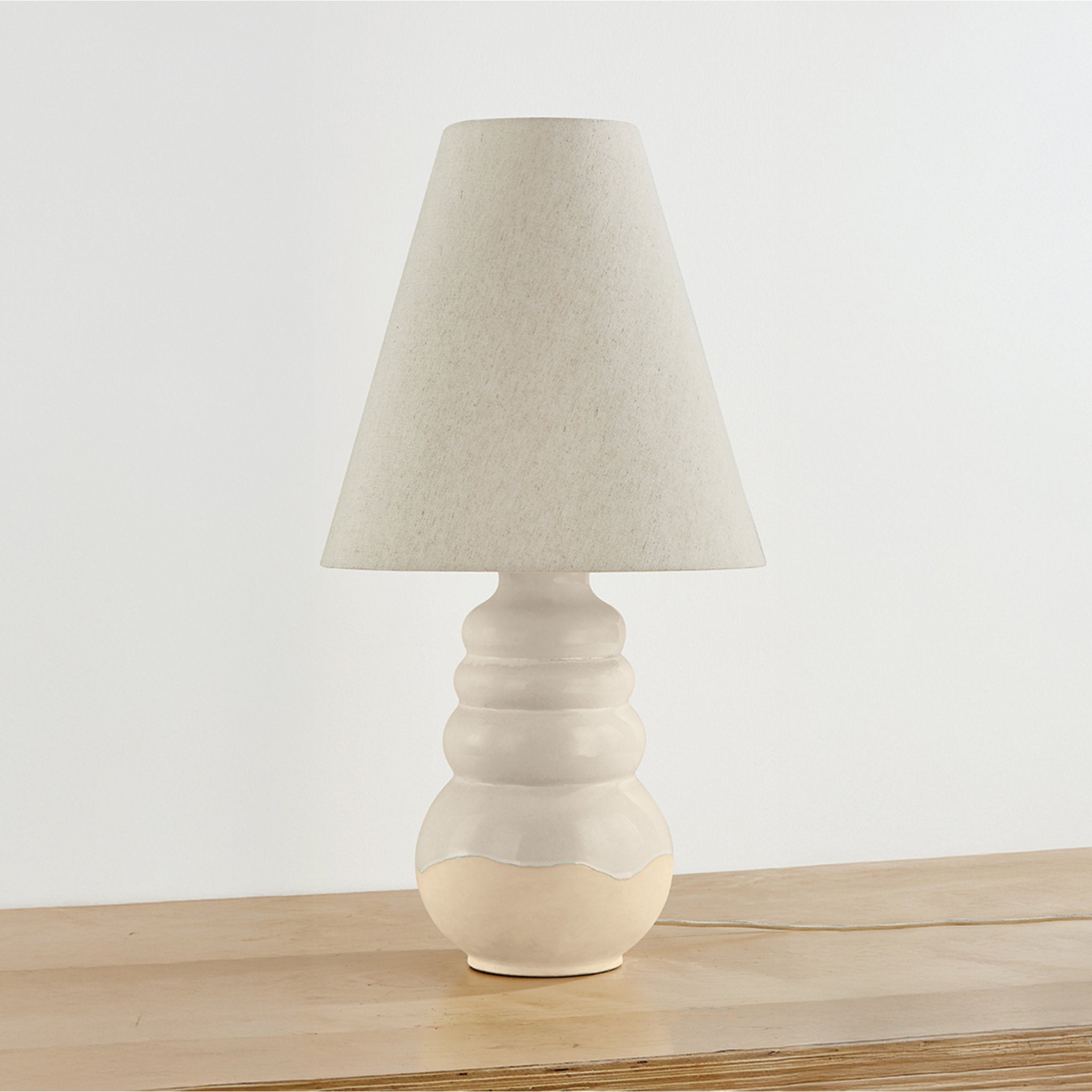 Tybee 1-Light Table Lamp in Aged Brass by Cortney Bishop 15.75W x 30H