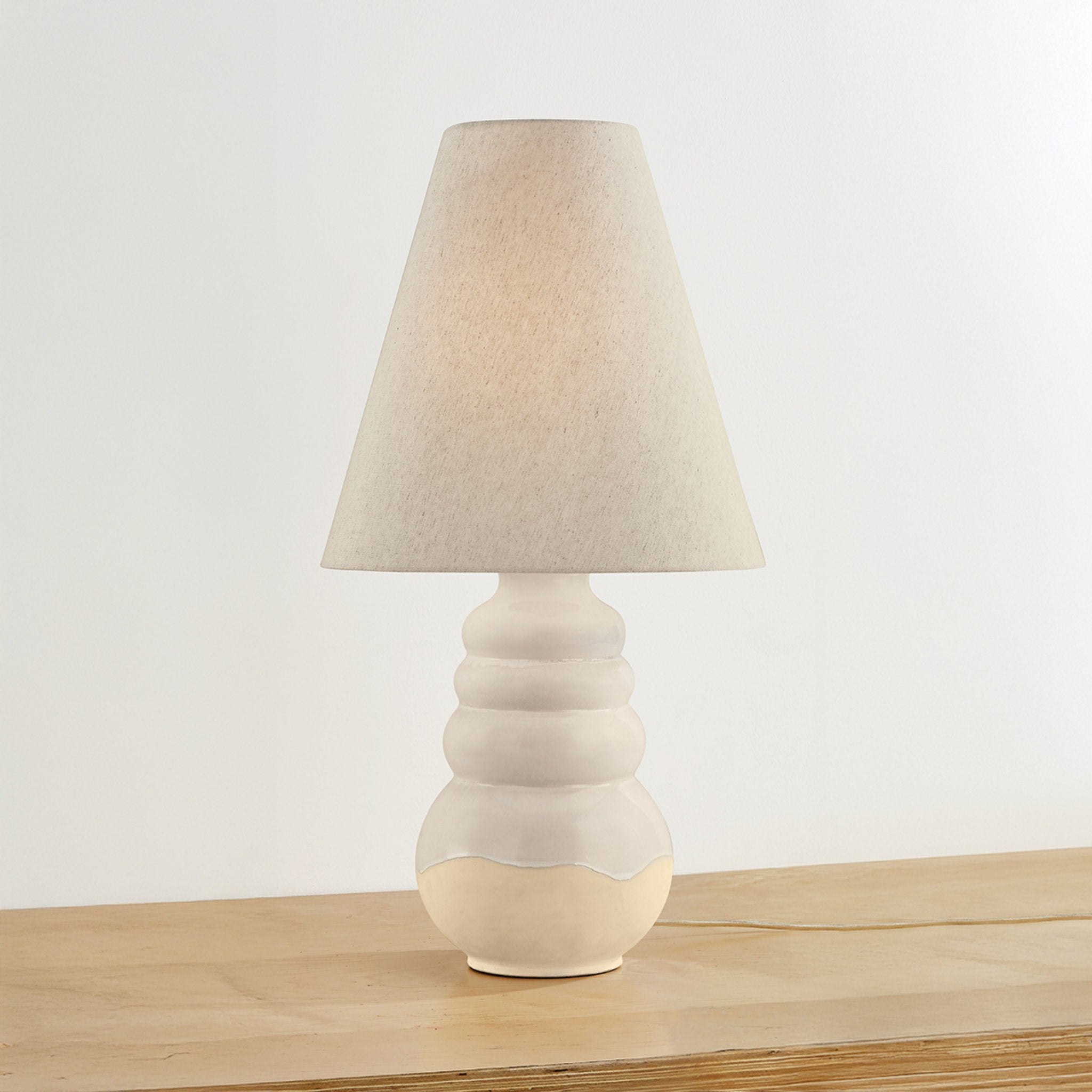 Tybee 1-Light Table Lamp in Aged Brass by Cortney Bishop 15.75W x 30H