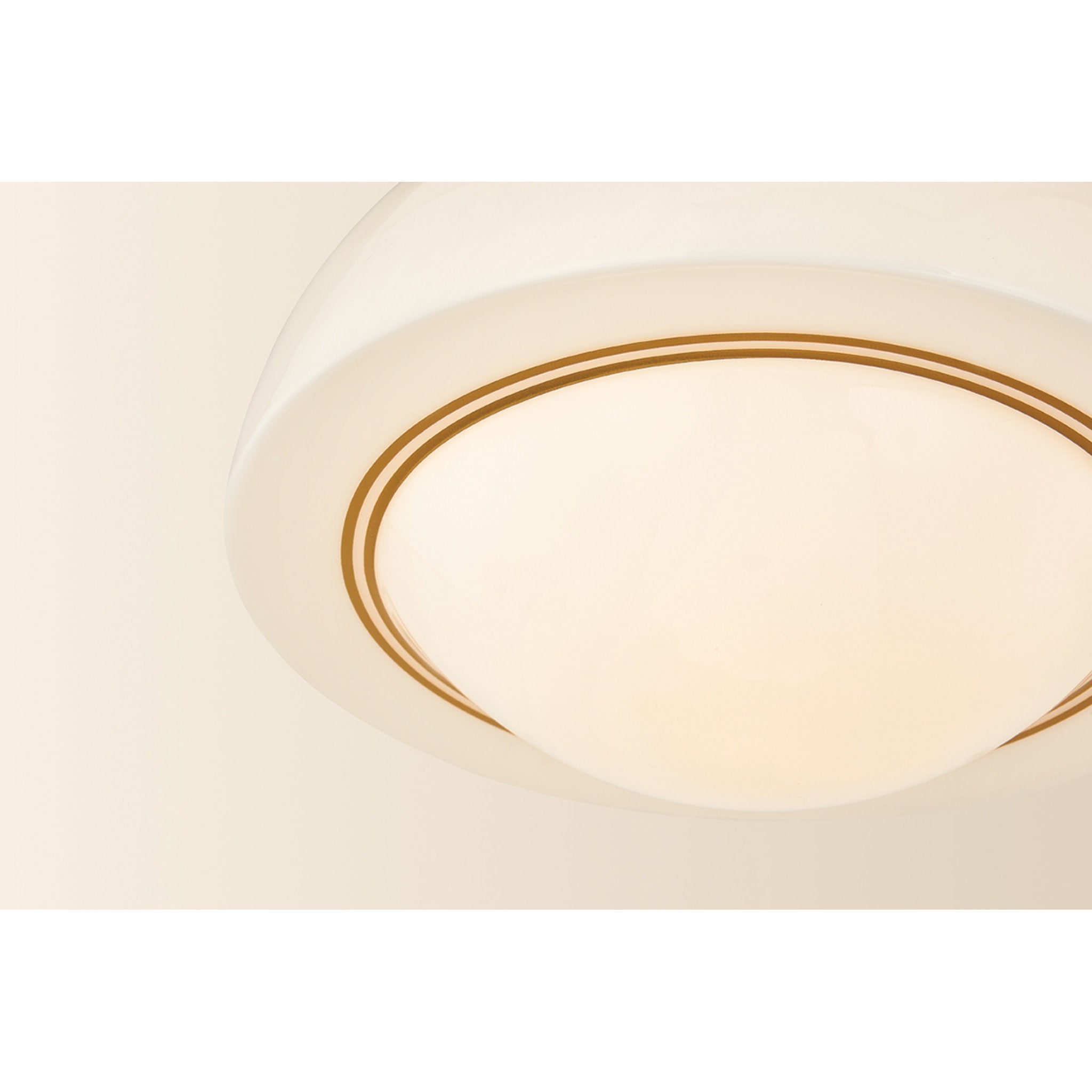 Celine 1-Light Semi Flush in Aged Brass 11W x 9.25H