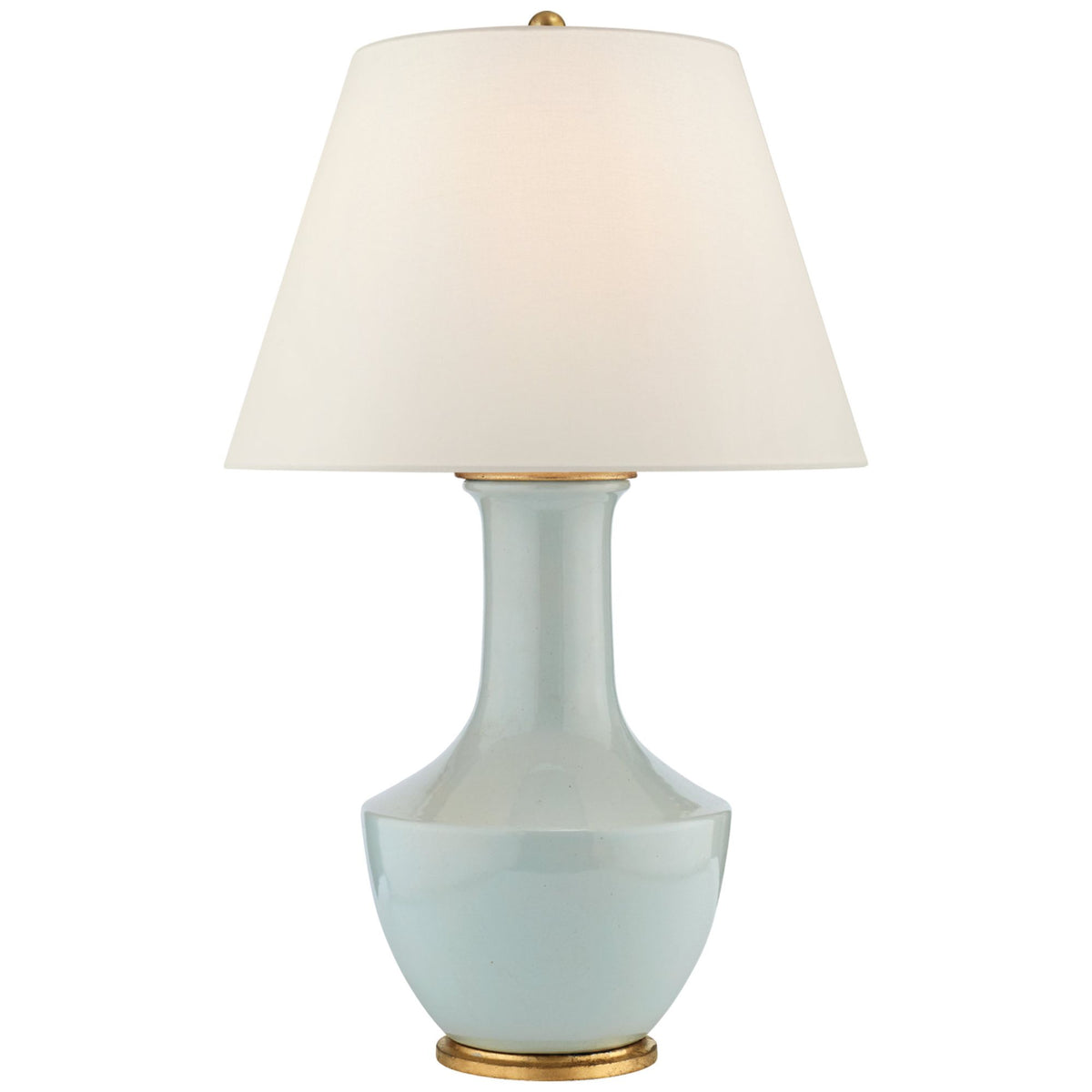 Chapman & Myers Lambay Cordless Table Lamp in Ice Blue with Linen Shade W20" x H32.25"