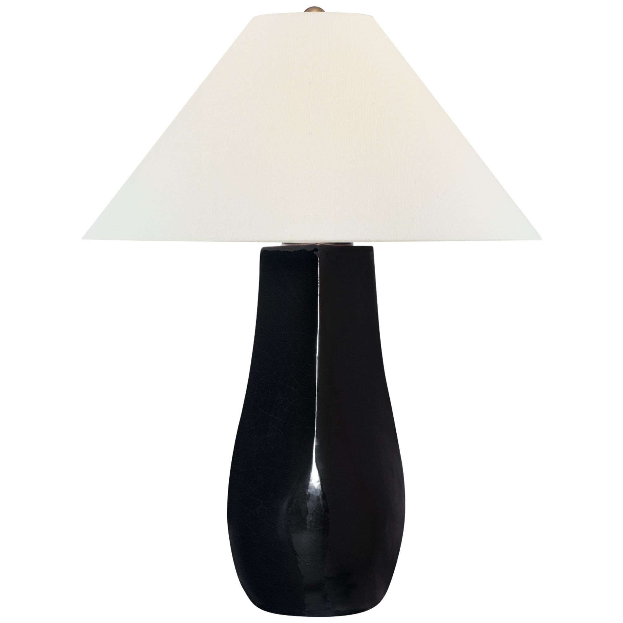 Chapman & Myers Cabazon 30" Table Lamp in Raven Black with Linen Shade W22" x H29.75"
