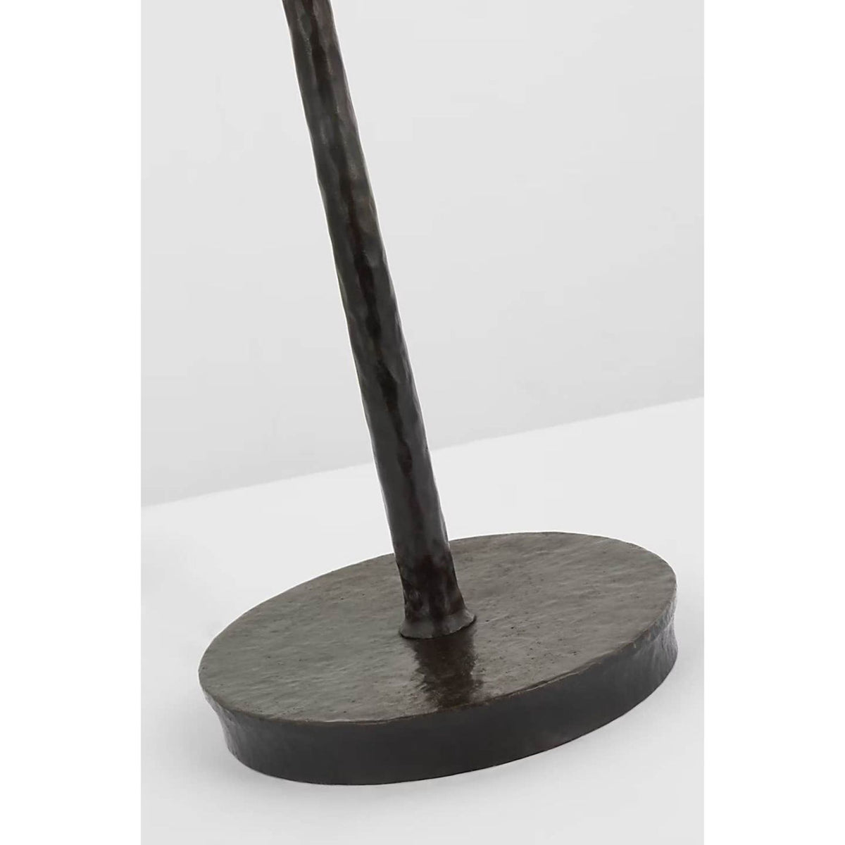 Chapman & Myers Aiden Accent Floor Lamp in Aged Iron with Linen Shade W10.5" x H52"