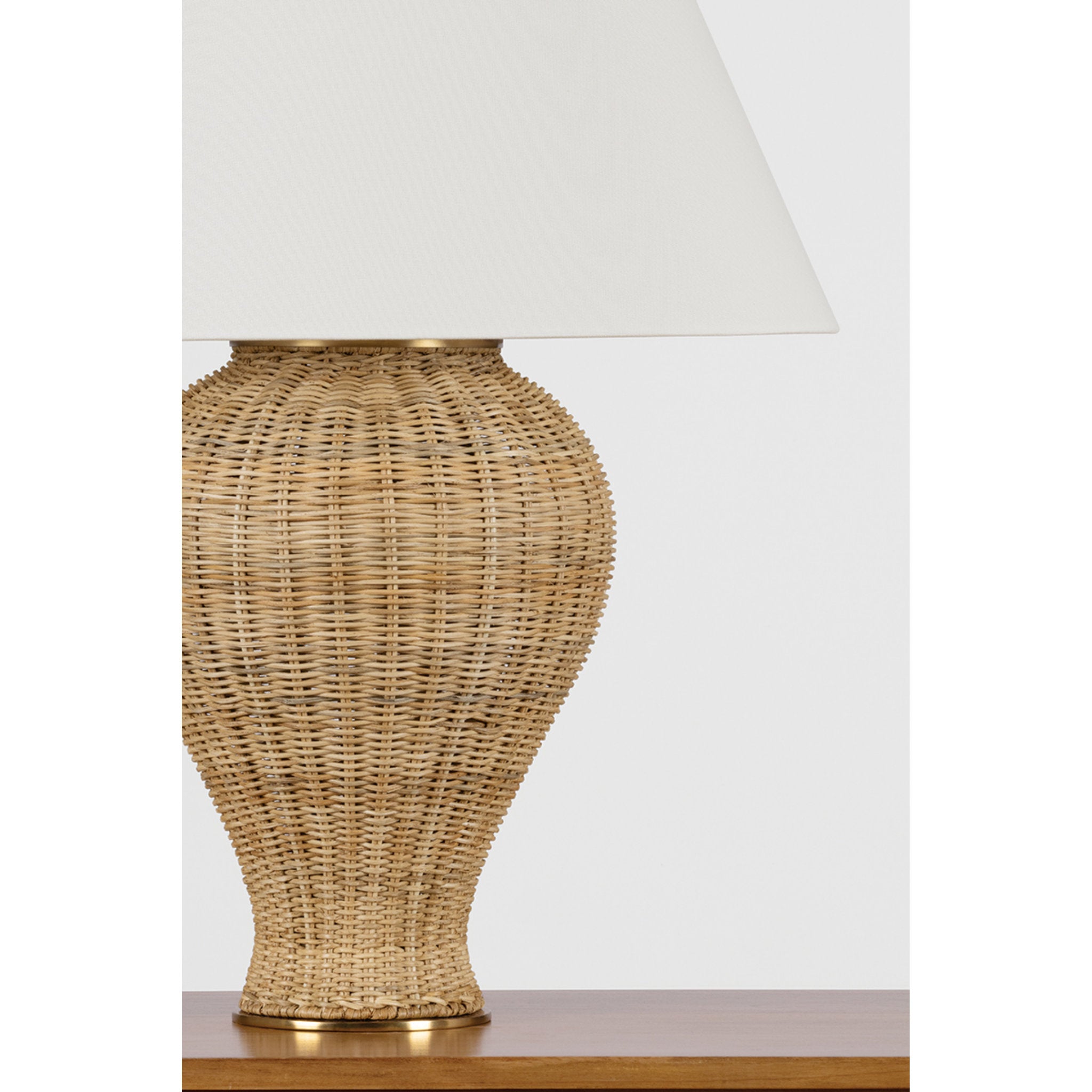Chatsworth 1-Light Table Lamp in Aged Brass by Mark D. Sikes 24W x 29.5H