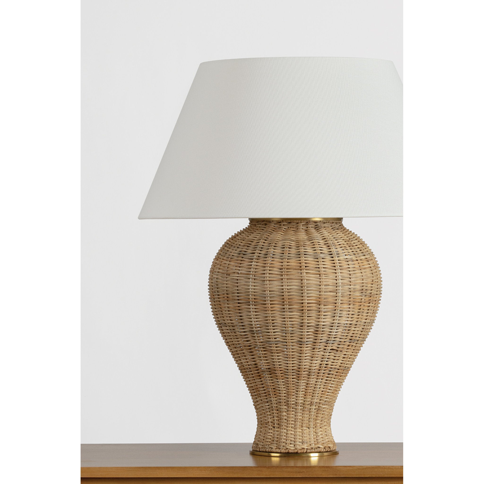 Chatsworth 1-Light Table Lamp in Aged Brass by Mark D. Sikes 24W x 29.5H