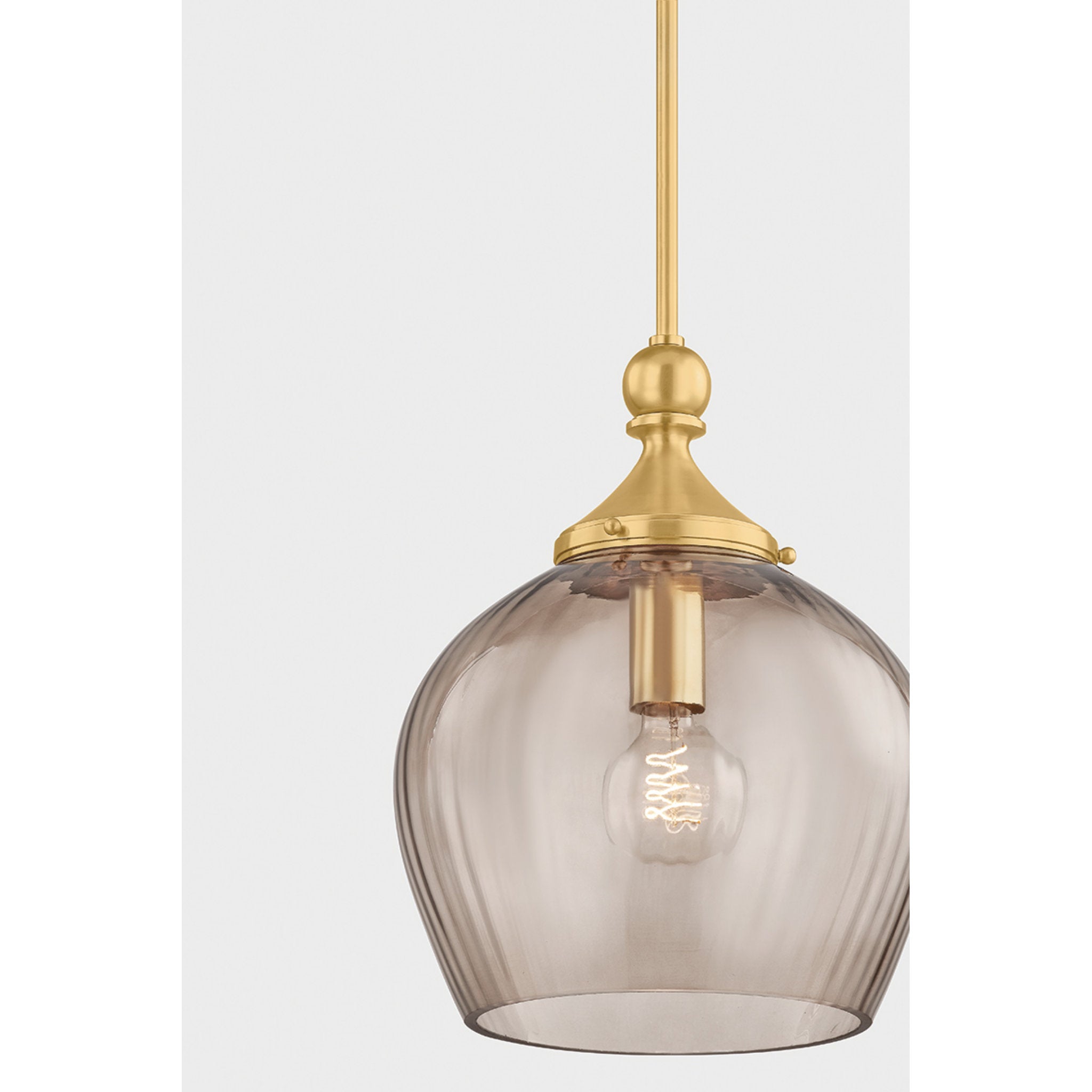 Chatton 1-Light Pendant in Aged Brass 12W x 15.5H