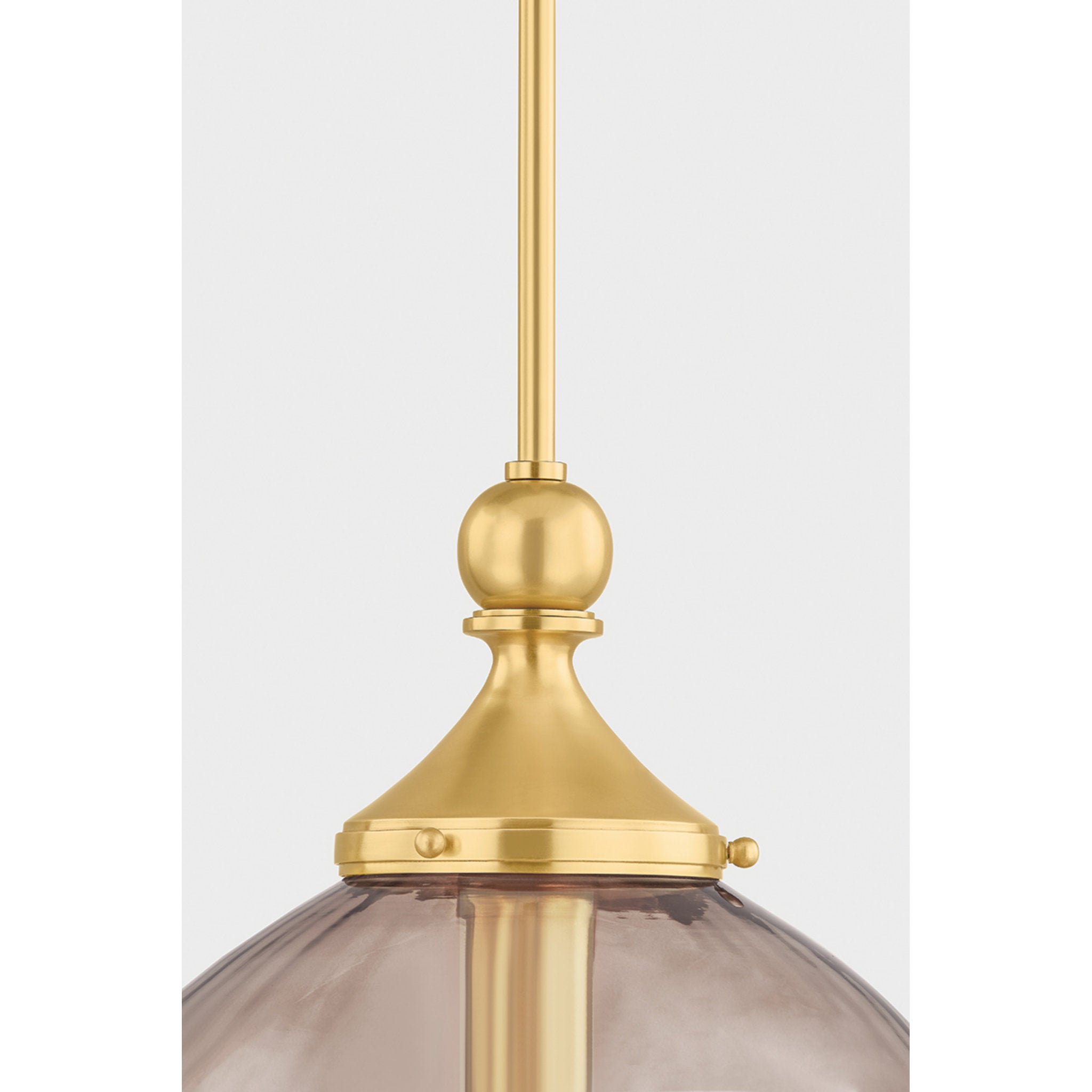 Chatton 1-Light Pendant in Aged Brass 12W x 15.5H