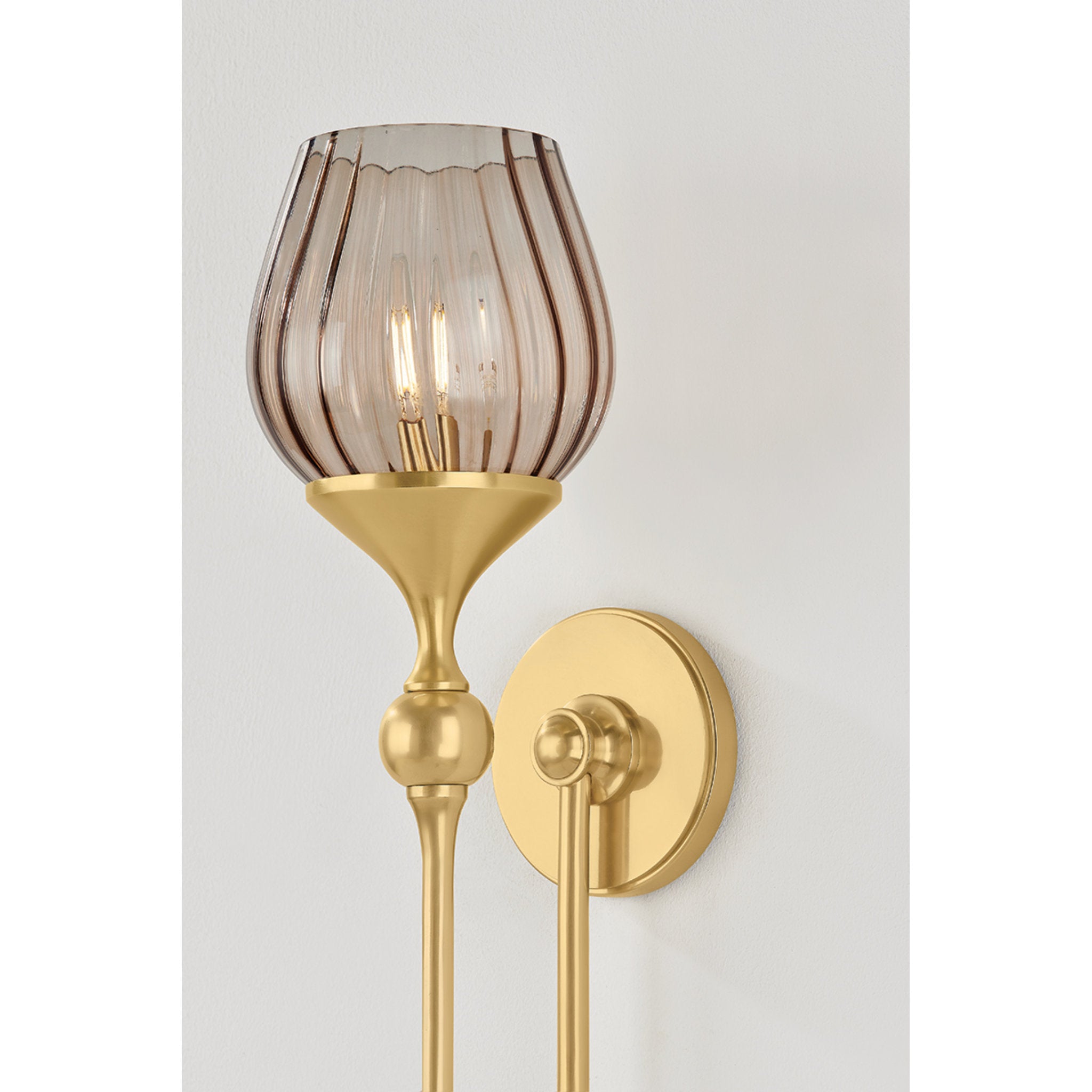 Chatton 1-Light Wall Sconce in Aged Brass 5.75W x 17H