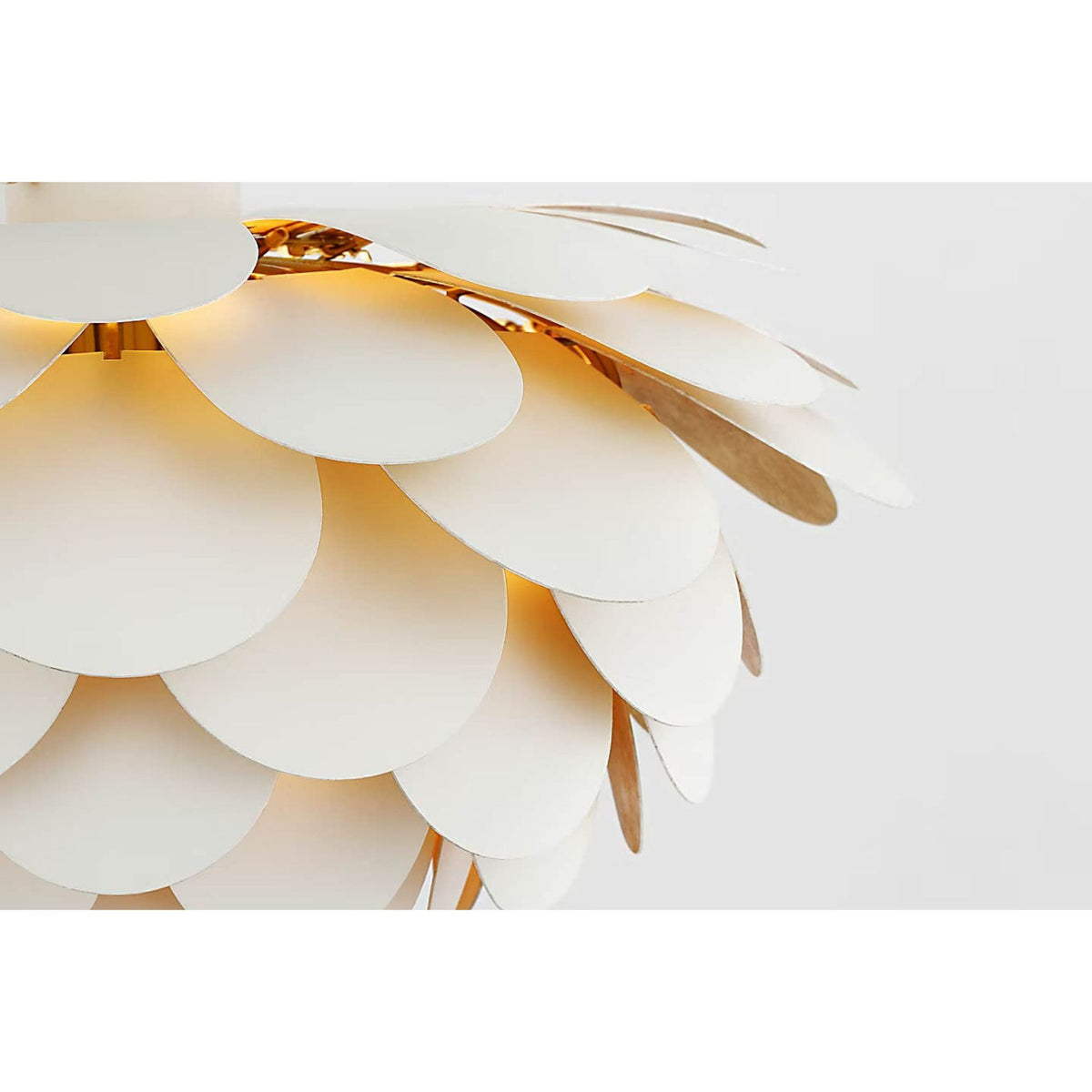 Chapman & Myers Cynara Large Flush Mount in White and Gild W17" x H10"