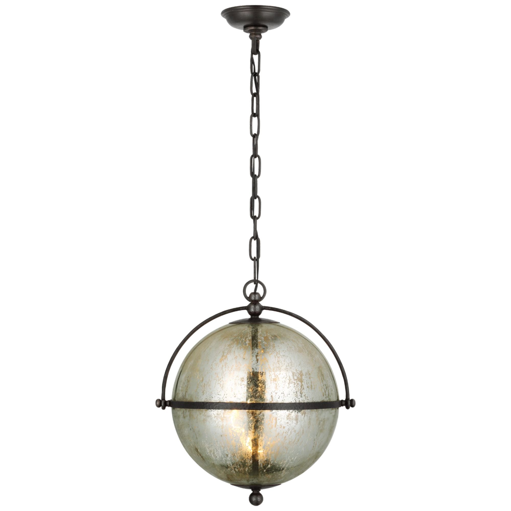 Chapman & Myers Bayridge Large Pendant in Aged Iron with Antique