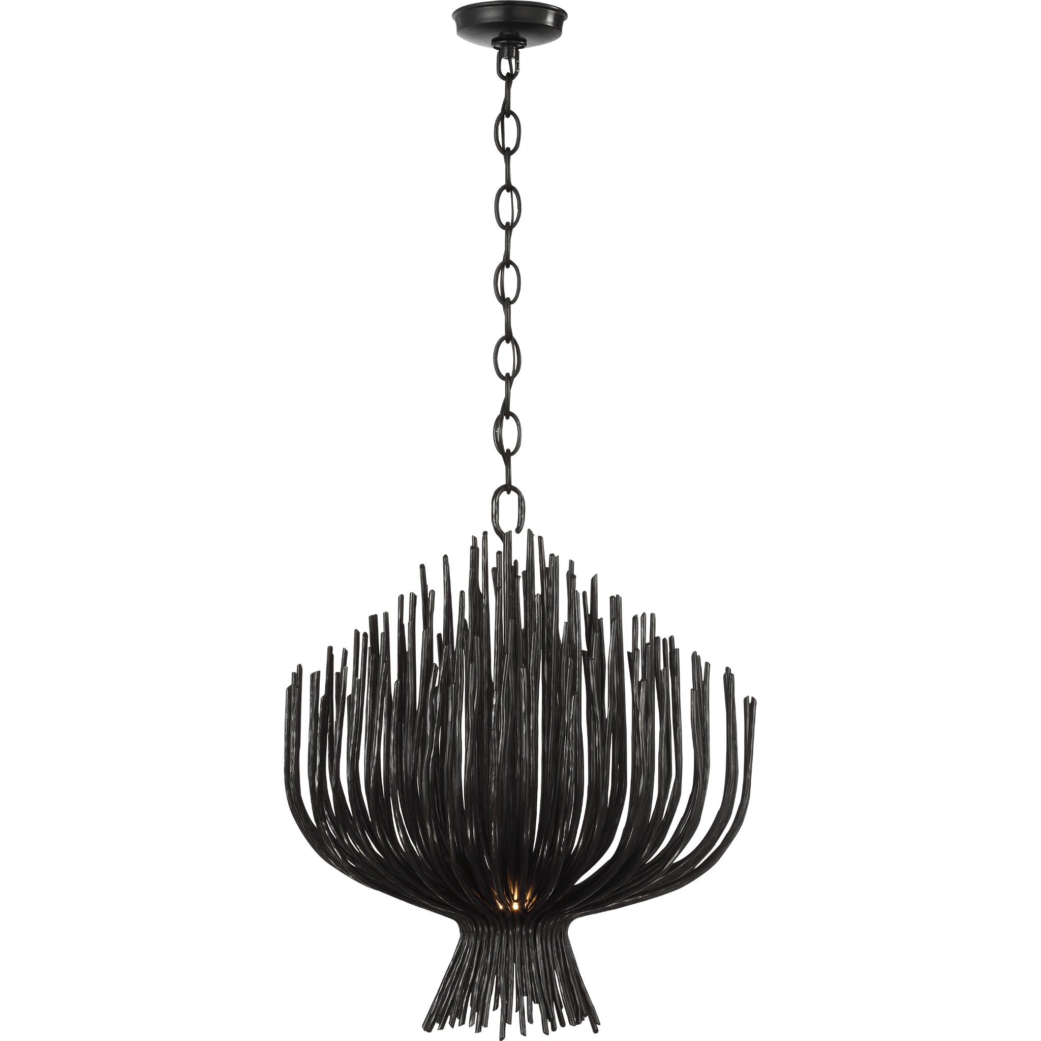 Chapman & Myers Astra 24" Sculpted Chandelier in Aged Iron Ceiling Light W23.75" x H27"