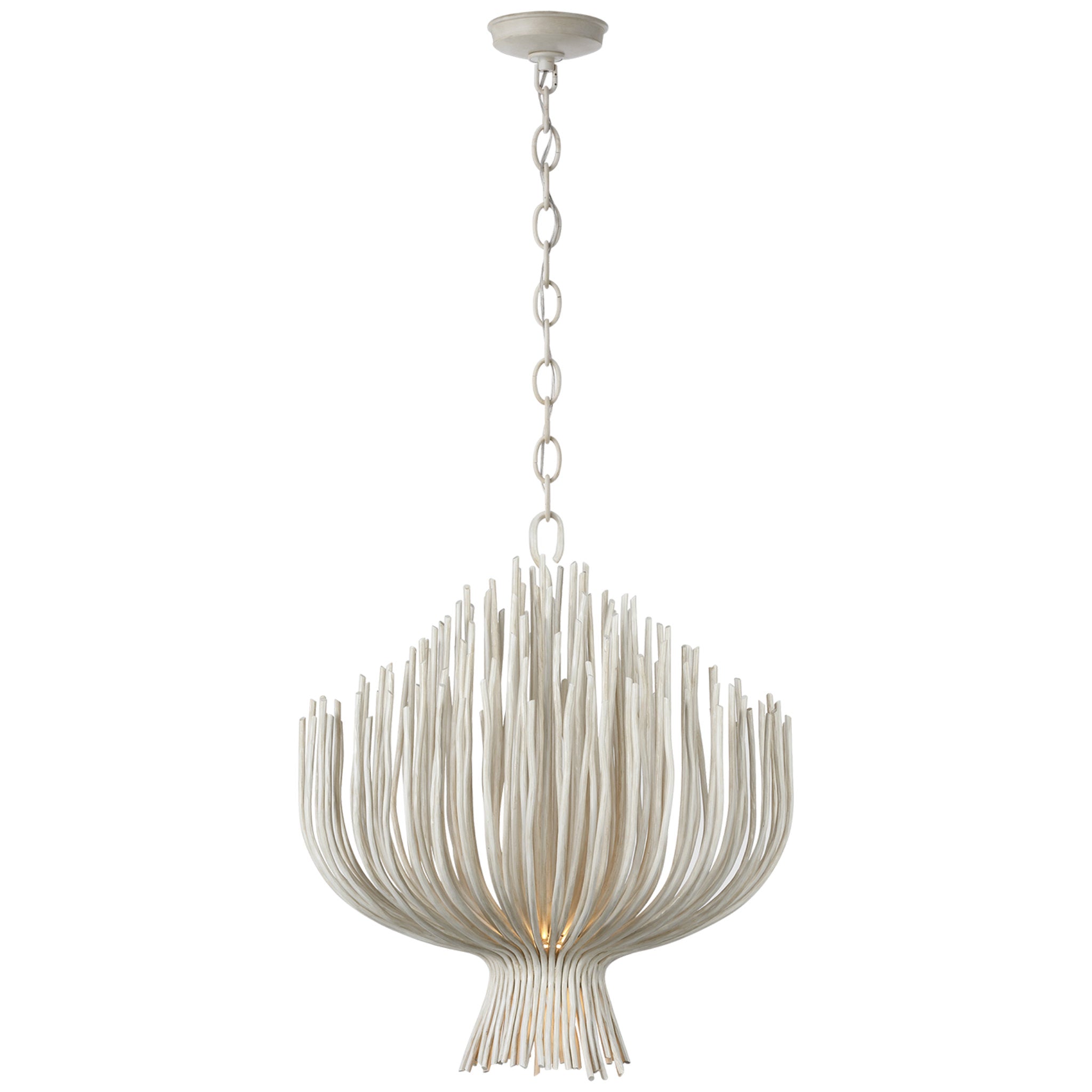 Chapman & Myers Astra 24" Sculpted Chandelier in Waxed Plaster Ceiling Light W23.75" x H27"