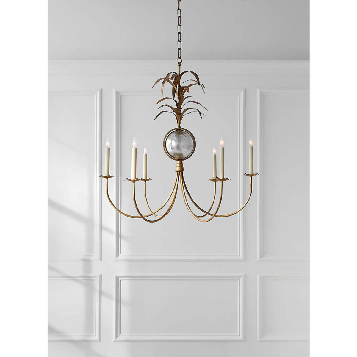 Chapman & Myers Gramercy Medium Chandelier in Gilded Iron W32.5" x H32.5"