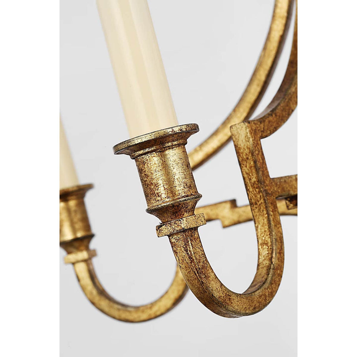 Chapman & Myers Mykonos Small Chandelier in Gilded Iron W15.5" x H14.25"