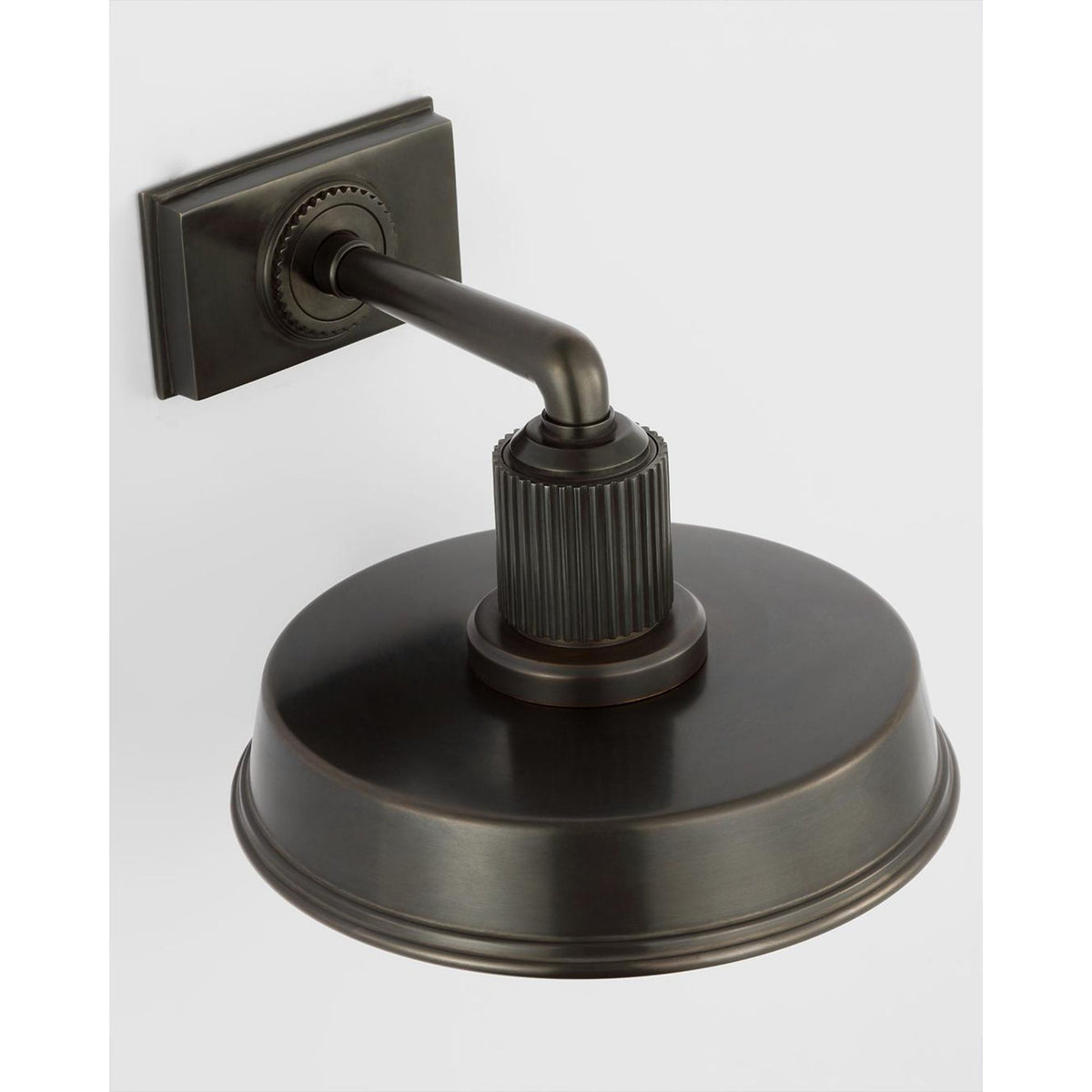 Chapman & Myers Ruhlmann Small Sconce in Bronze with White Glass W9" x H7.75" x E10"
