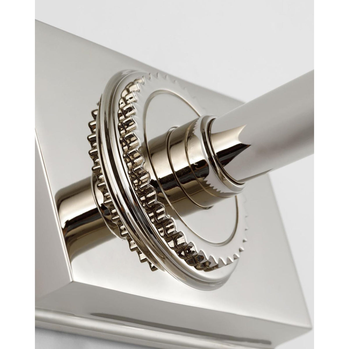 Chapman & Myers Ruhlmann Small Sconce in Polished Nickel with White Glass W9" x H7.75" x E10"