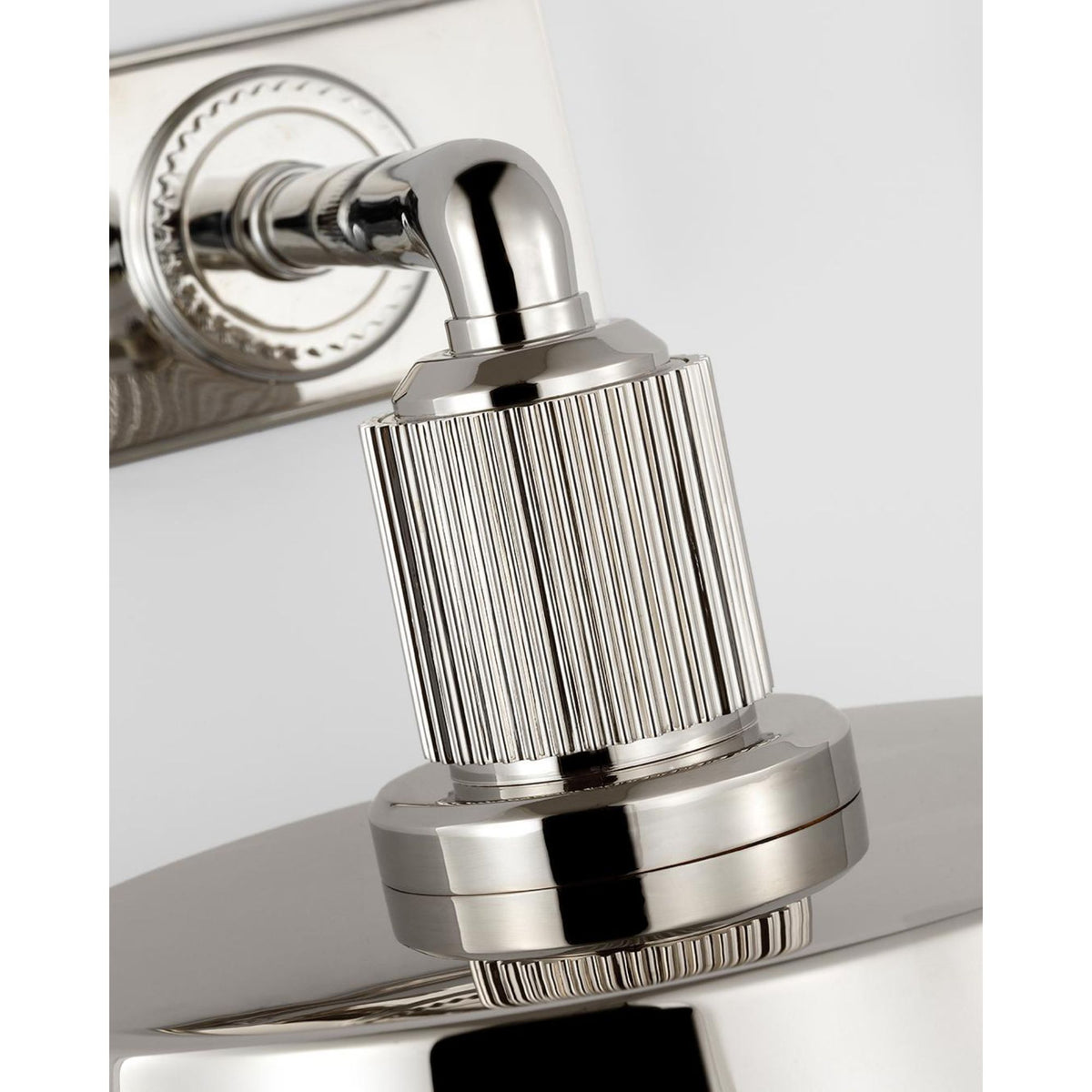 Chapman & Myers Ruhlmann Small Sconce in Polished Nickel with White Glass W9" x H7.75" x E10"