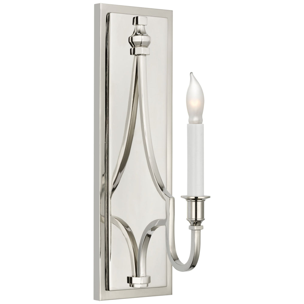 Chapman & Myers Mykonos Medium Sconce in Polished Nickel W4.75" x H16" x E7"