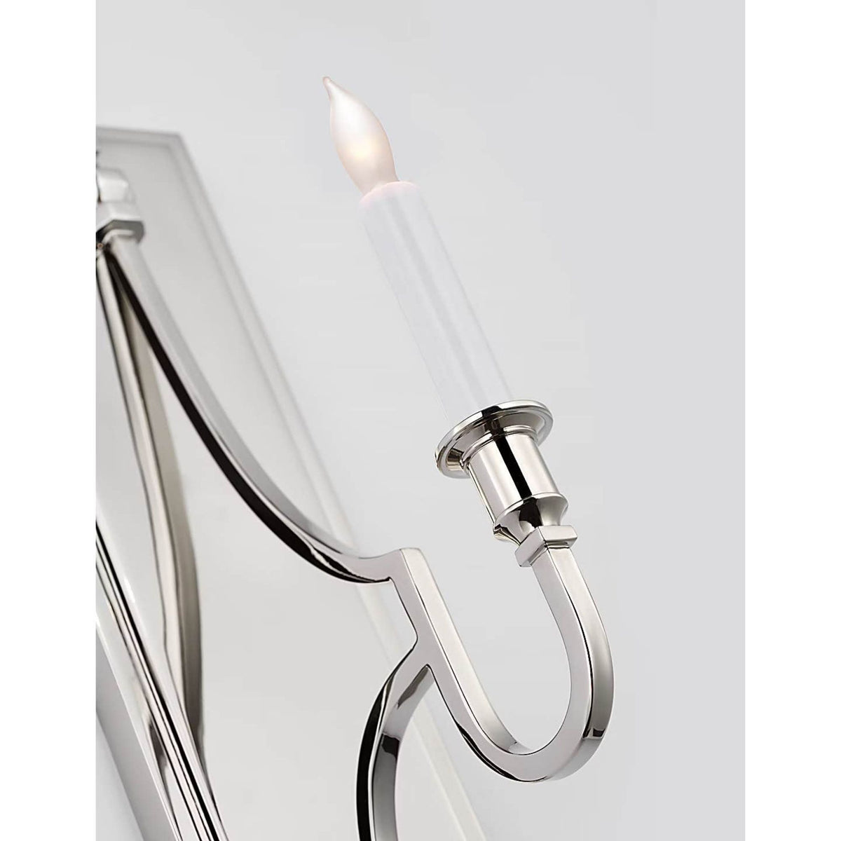 Chapman & Myers Mykonos Medium Sconce in Polished Nickel W4.75" x H16" x E7"