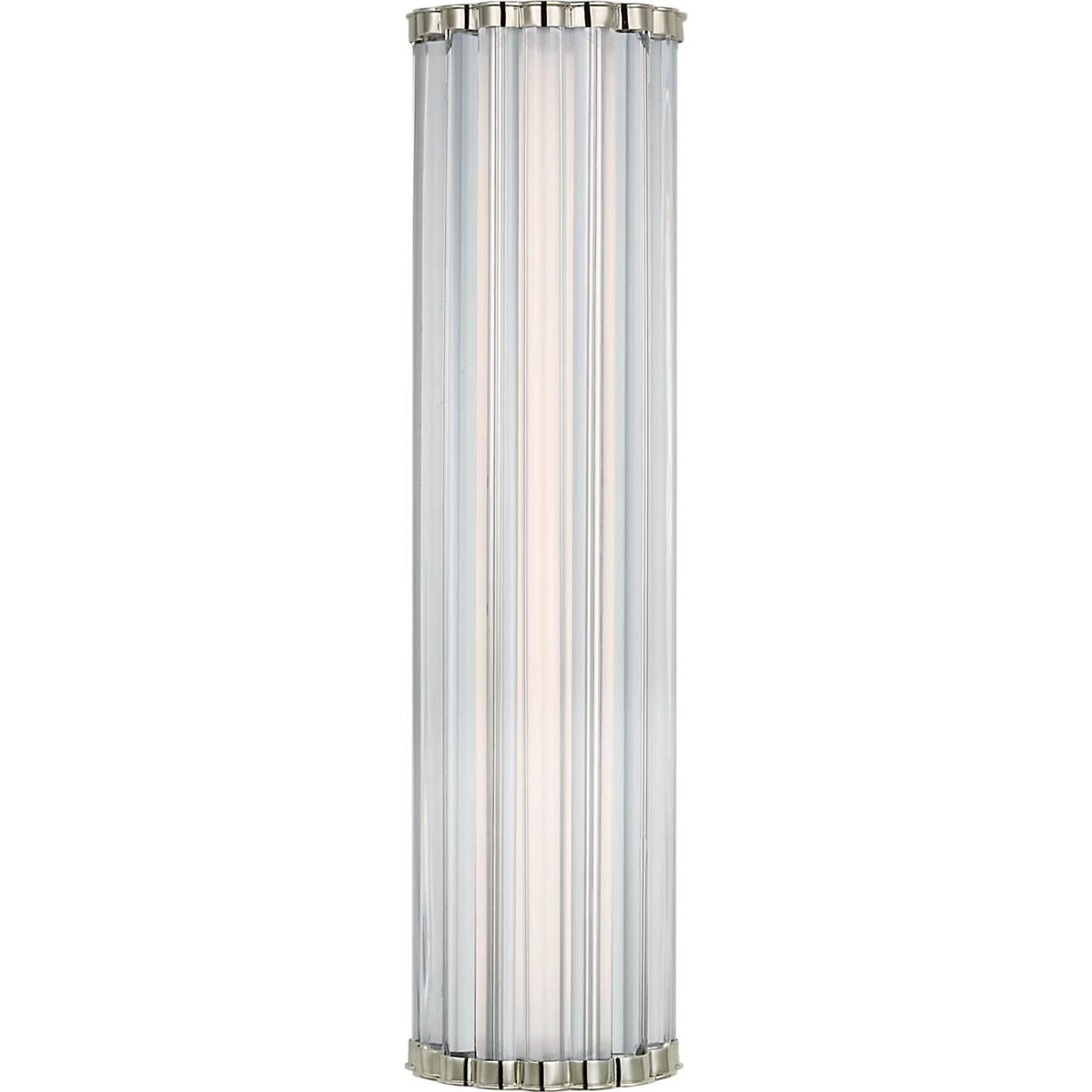 Chapman & Myers Kean 21" Sconce in Polished Nickel with Clear Glass Rods W5.75" x H21" x E3.75"
