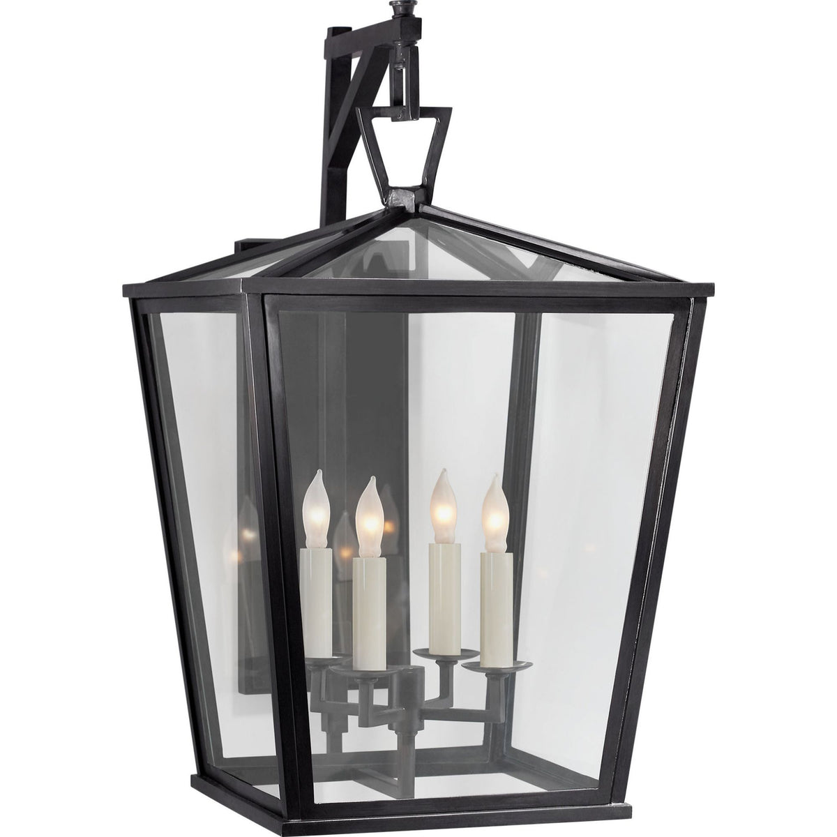 Chapman & Myers Darlana Medium Bracket Lantern in Bronze W12.5" x H21.25" x E14.25"