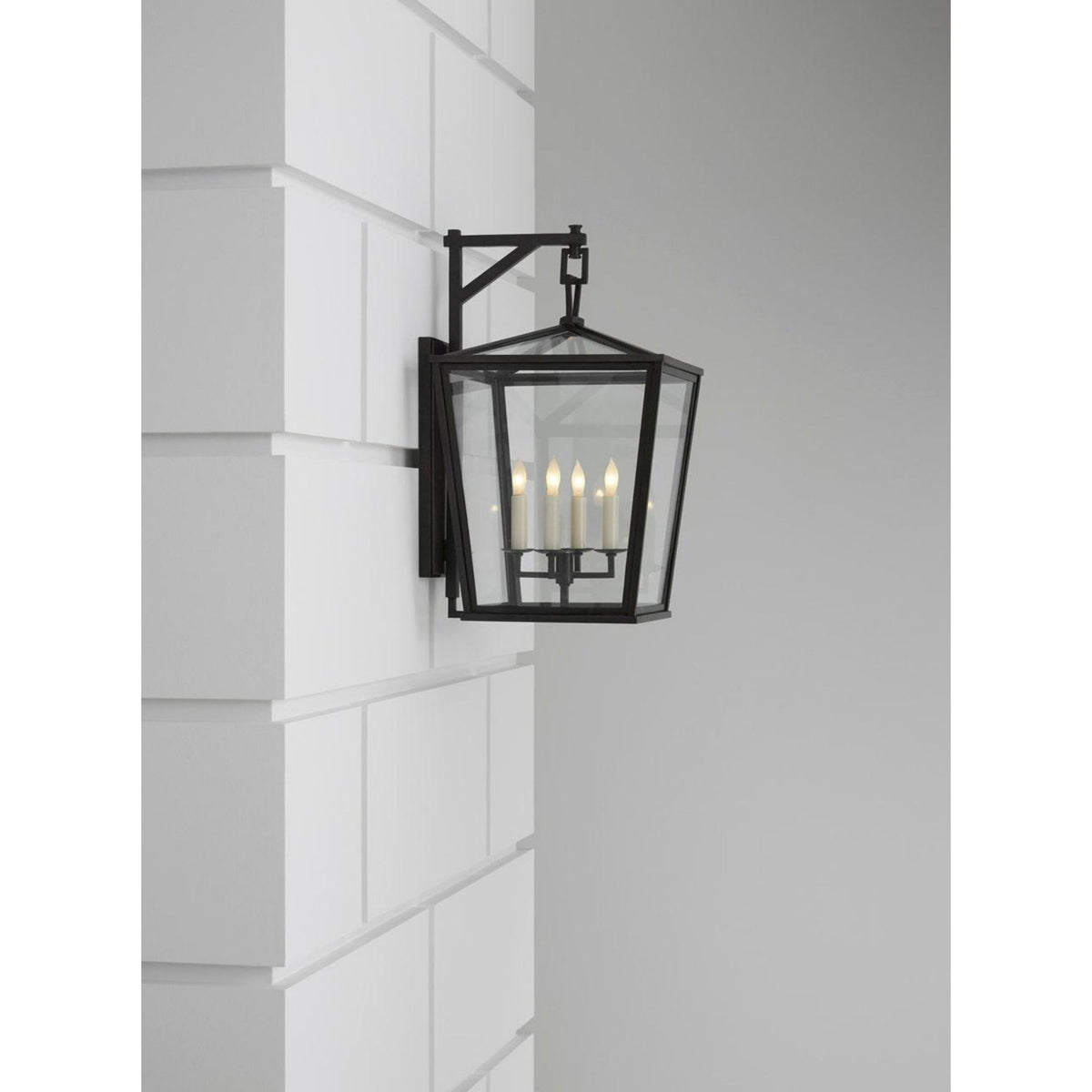 Chapman & Myers Darlana Medium Bracket Lantern in Bronze W12.5" x H21.25" x E14.25"