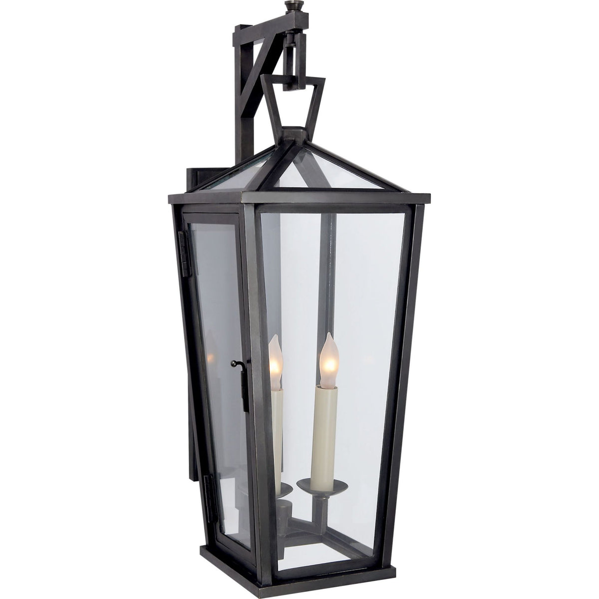 Chapman & Myers Darlana Small Tall Bracketed Wall Lantern in Bronze W7.5" x H21.25" x E9.75"