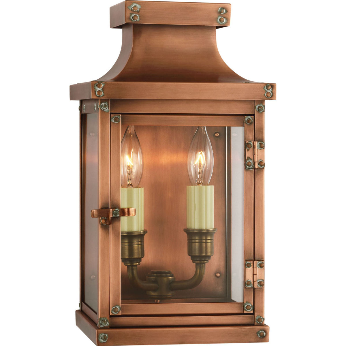 Chapman & Myers Bedford Small 3/4 Lantern in Natural Copper W6.75" x H12" x E6"
