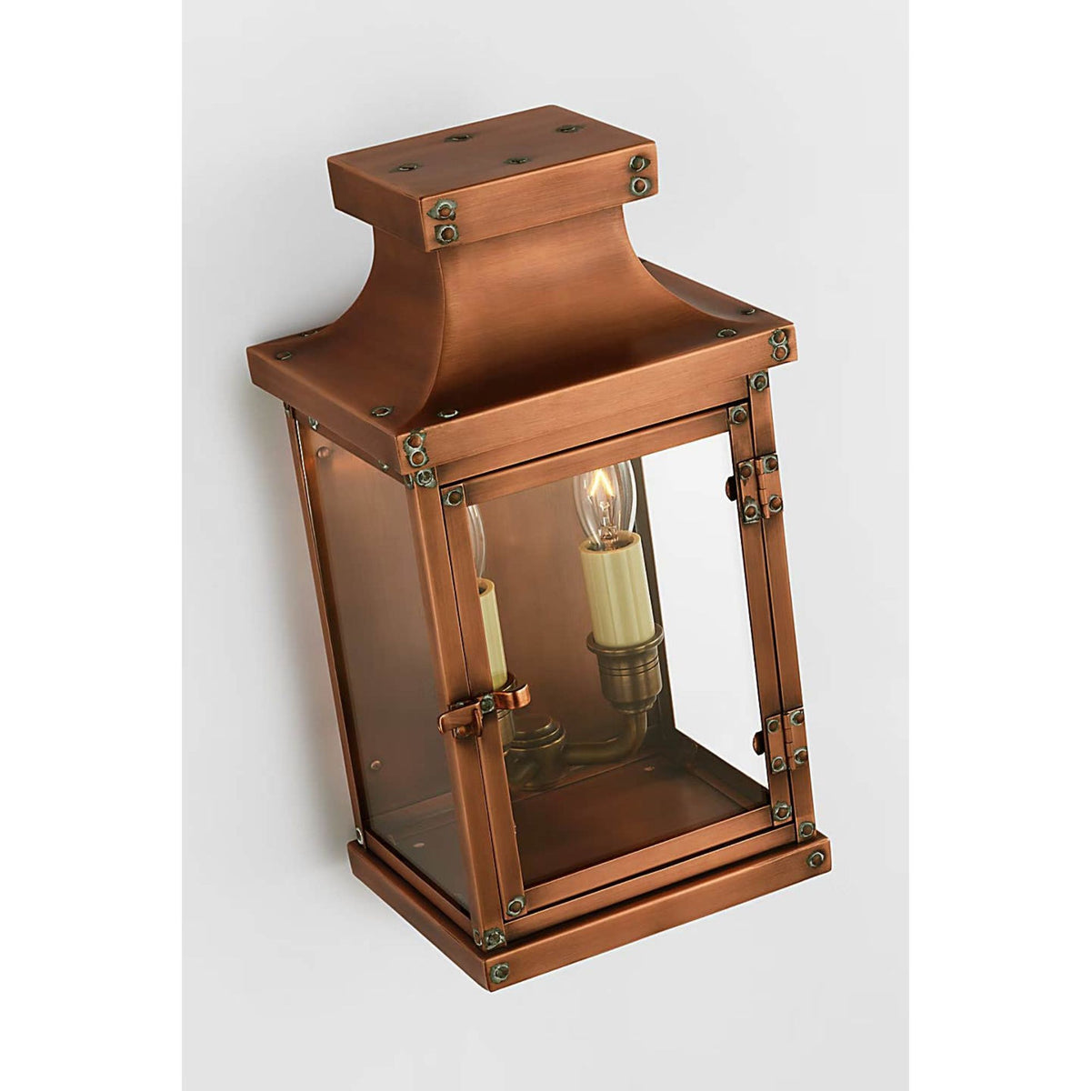 Chapman & Myers Bedford Small 3/4 Lantern in Natural Copper W6.75" x H12" x E6"